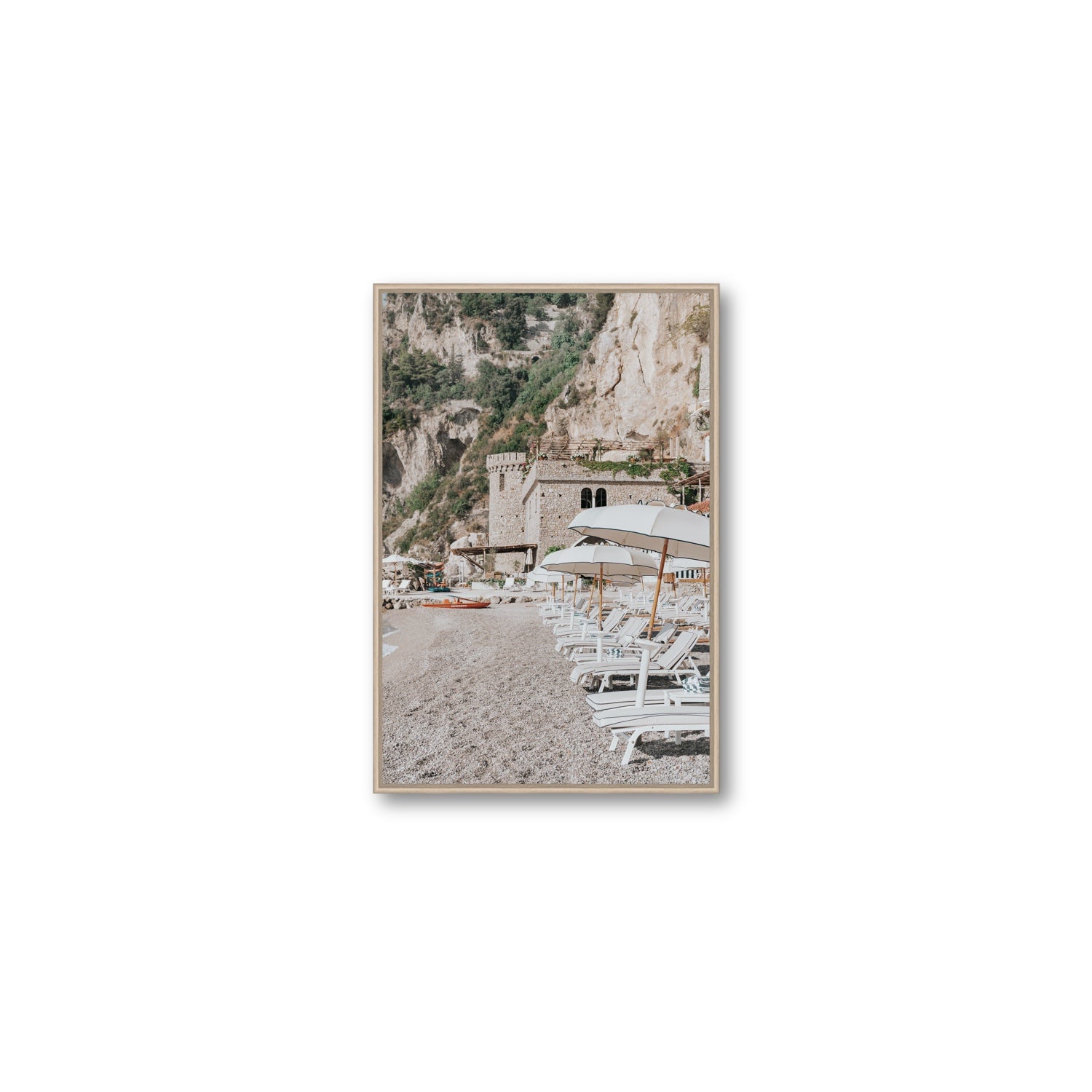 La Villeggiatura fine art print, Amalfi, Italy, luxury escapes artwork, Medium, Natural Oak Float Frame, Fine Art Canvas