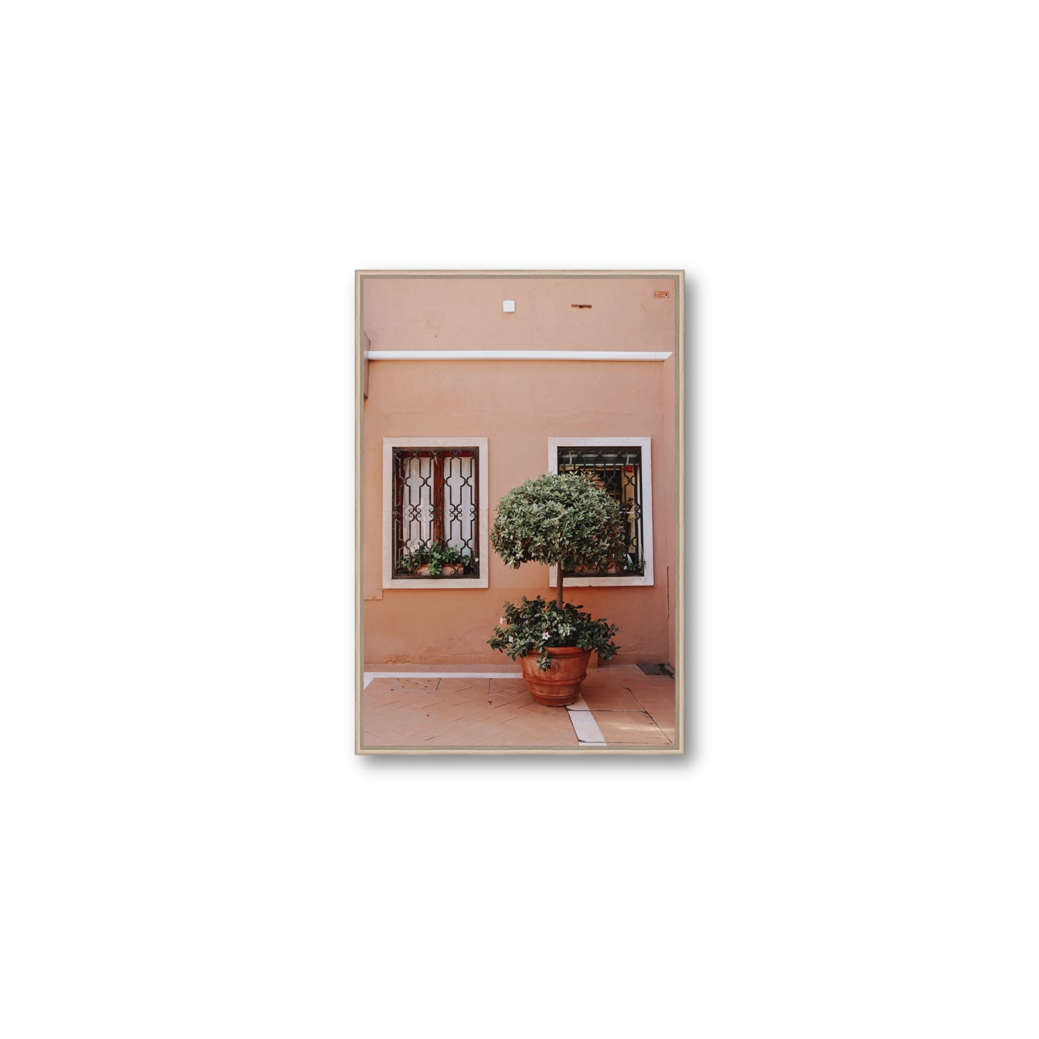 Semplicemente Bello Venice Italian wall art Medium fine art canvas in natural oak float frame
