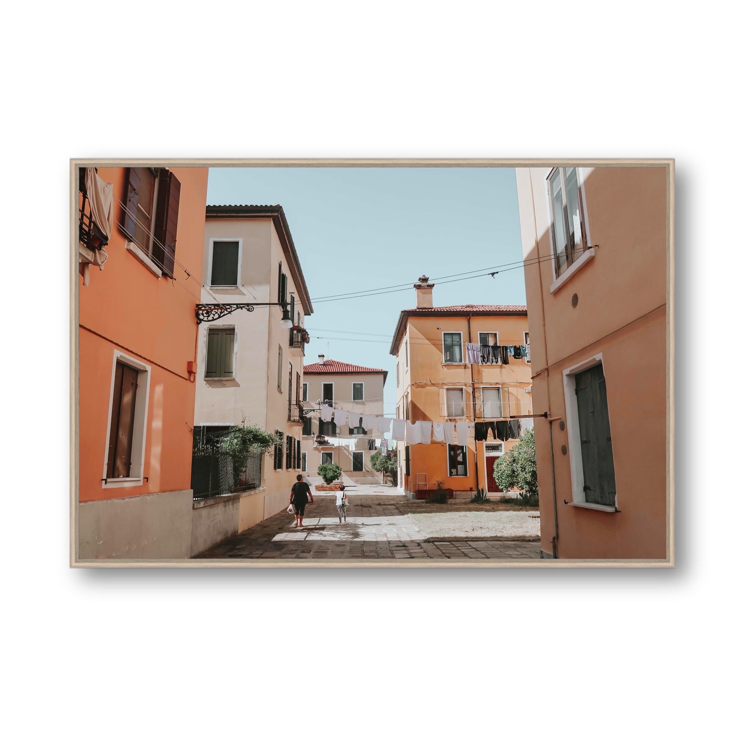 Giorgia Boscolo Venice Italian wall art Statement fine art canvas in natural oak float frame