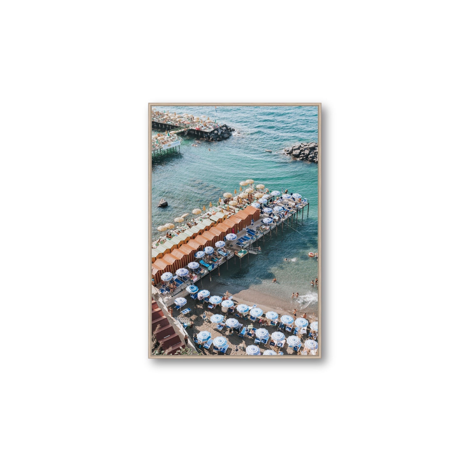 Ocean Fantasy fine art print, Sorrento, Italy, Large, Natural Oak Float Frame, Fine Art Canvas