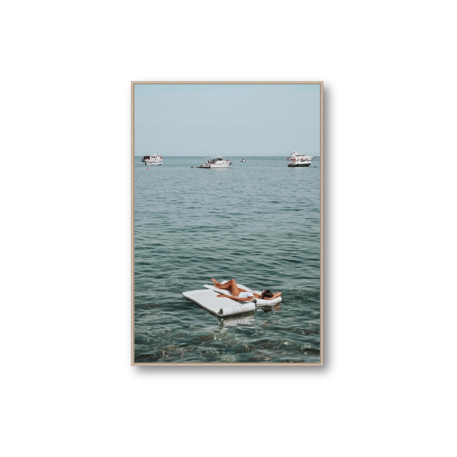 Style Queen fine art print, Tuscany, Italy, Extra Large, Natural Oak Float Frame, Fine Art Canvas