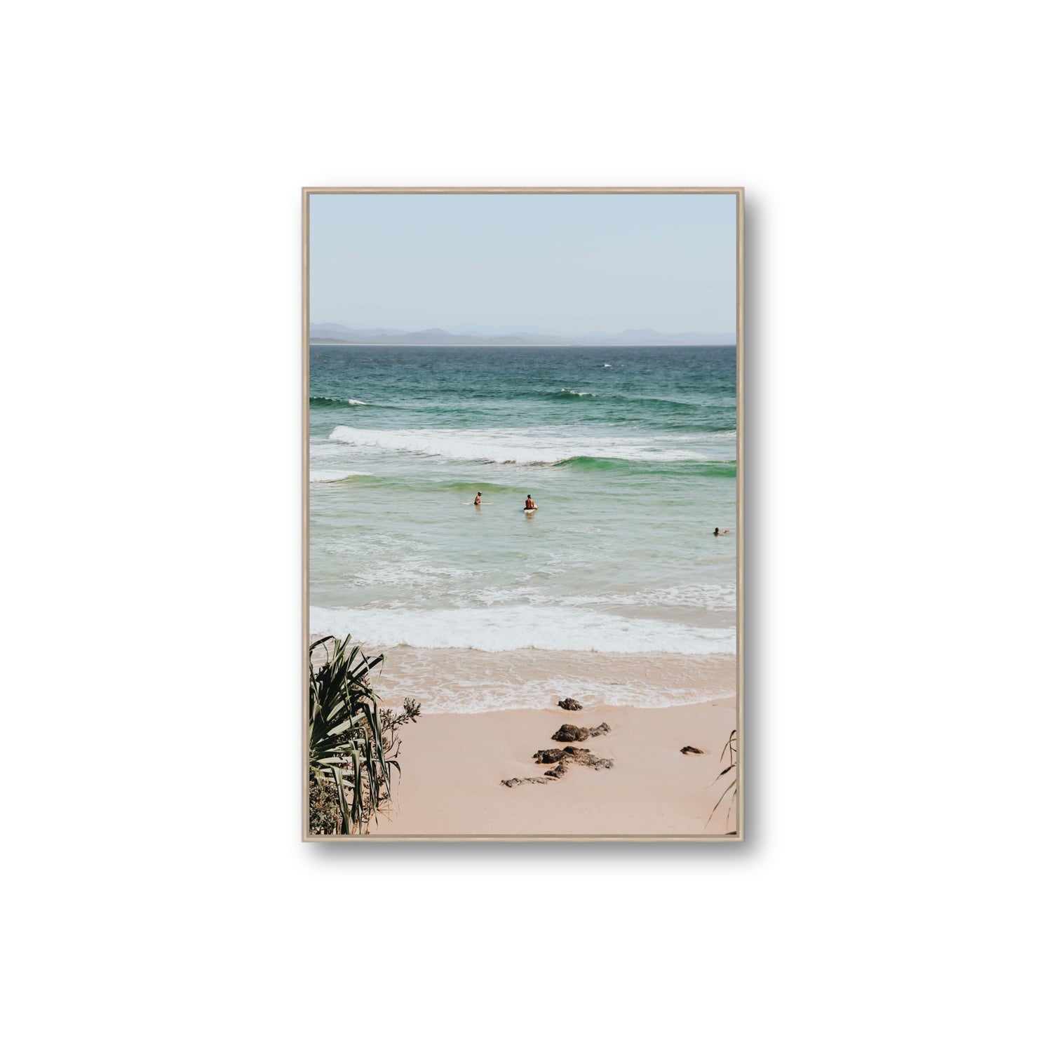 Lets Go Trippin' fine art print, Byron Bay, Australia, Extra Large, Natural Oak Float Frame, Fine Art Canvas