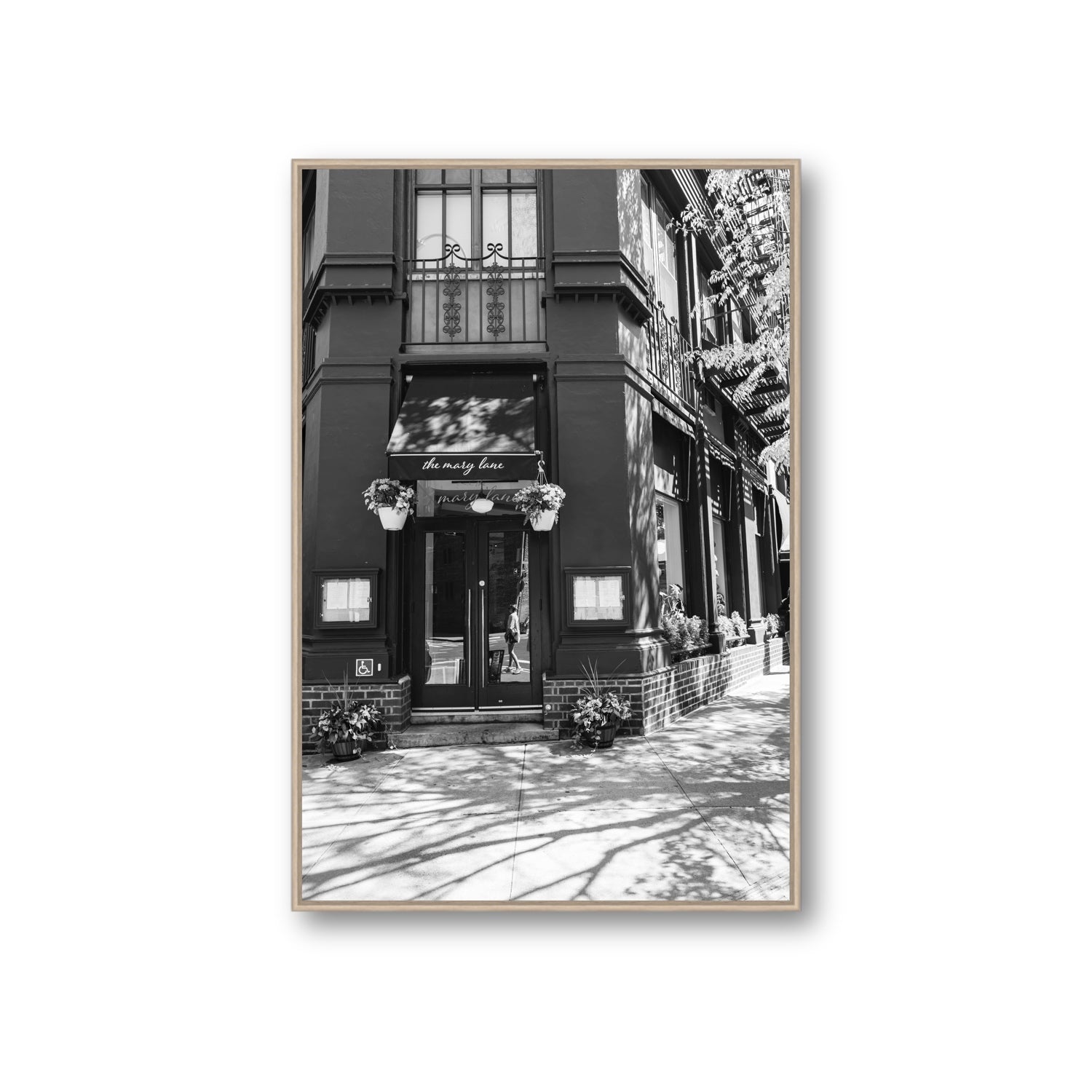Mary's Corner fine art print, New York, United States, Giant, Natural Oak Float Frame, Fine Art Canvas