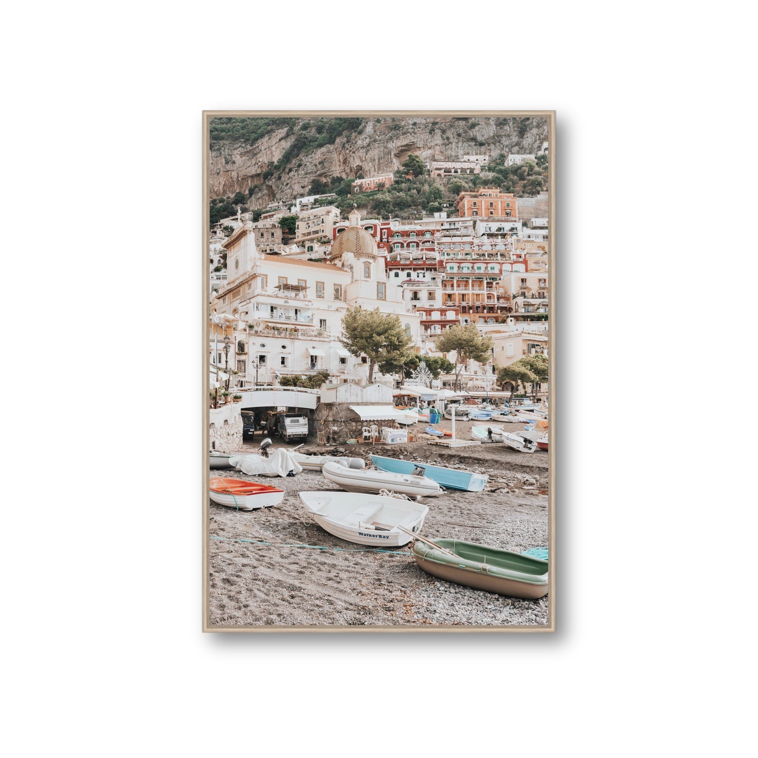A Memory To Treasure fine art print, Positano, Italy, Giant, Natural Oak Float Frame, Fine Art Canvas