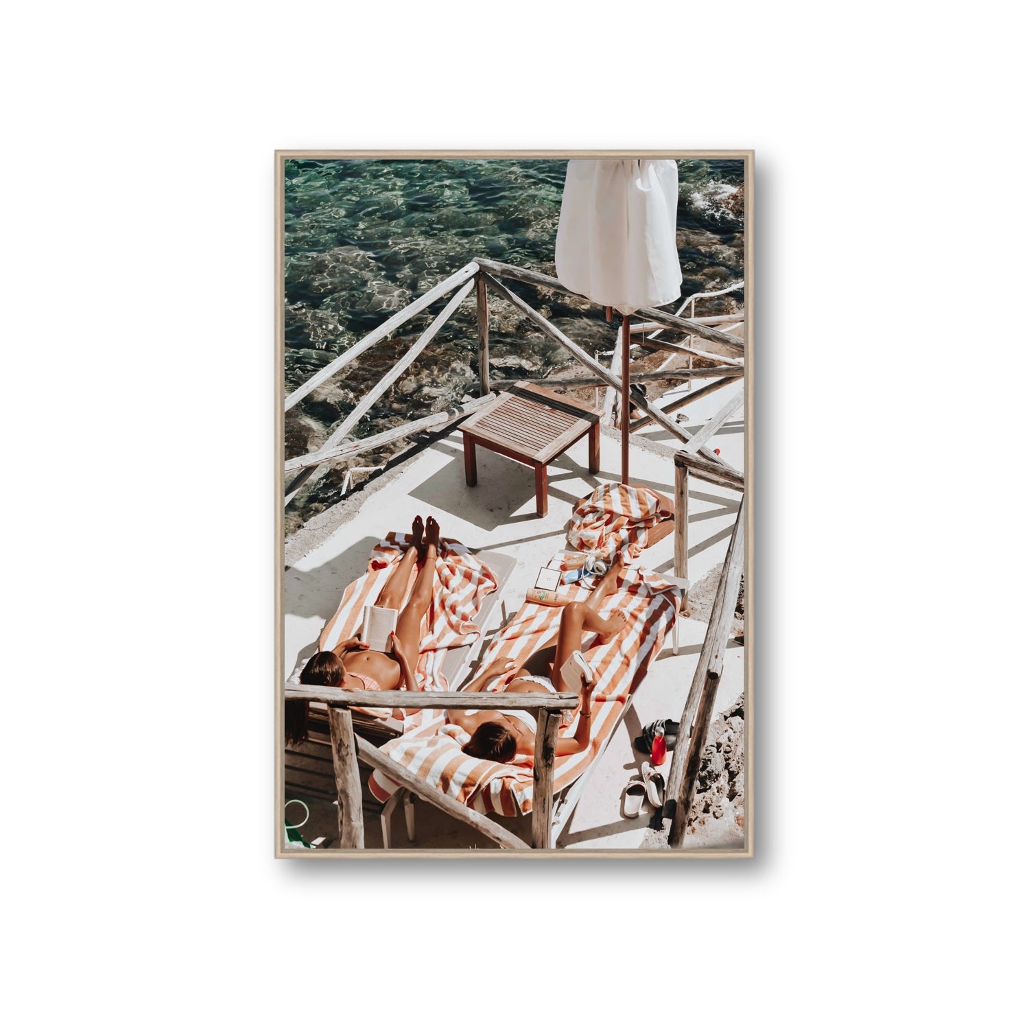Sun Kissed fine art print, Tuscany, Italy, Giant, Natural Oak Float Frame, Fine Art Canvas
