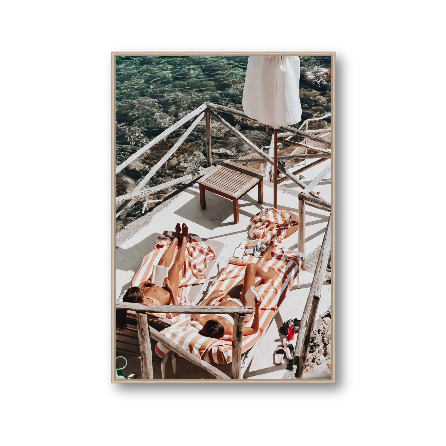 Sun Kissed fine art print, Tuscany, Italy, Gallery, Natural Oak Float Frame, Fine Art Canvas