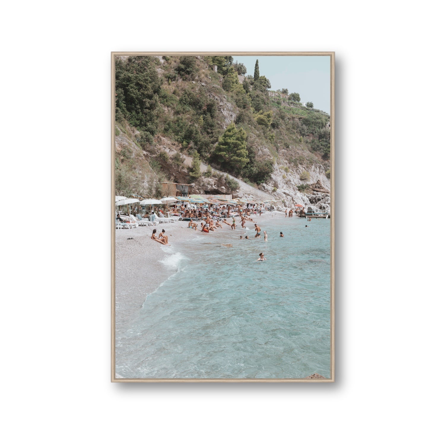 Mediterranean Magic fine art print, Amalfi, Italy, Gallery, Natural Oak Float Frame, Fine Art Canvas