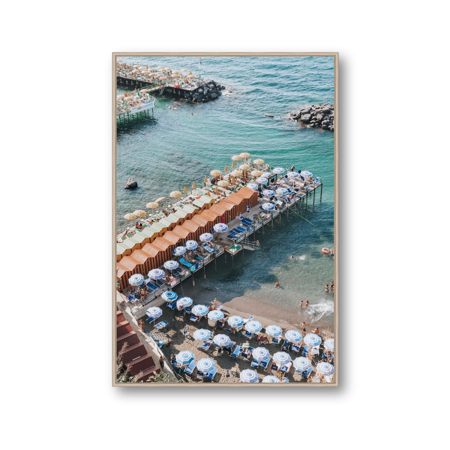 Ocean Fantasy fine art print, Sorrento, Italy, Gallery, Natural Oak Float Frame, Fine Art Canvas