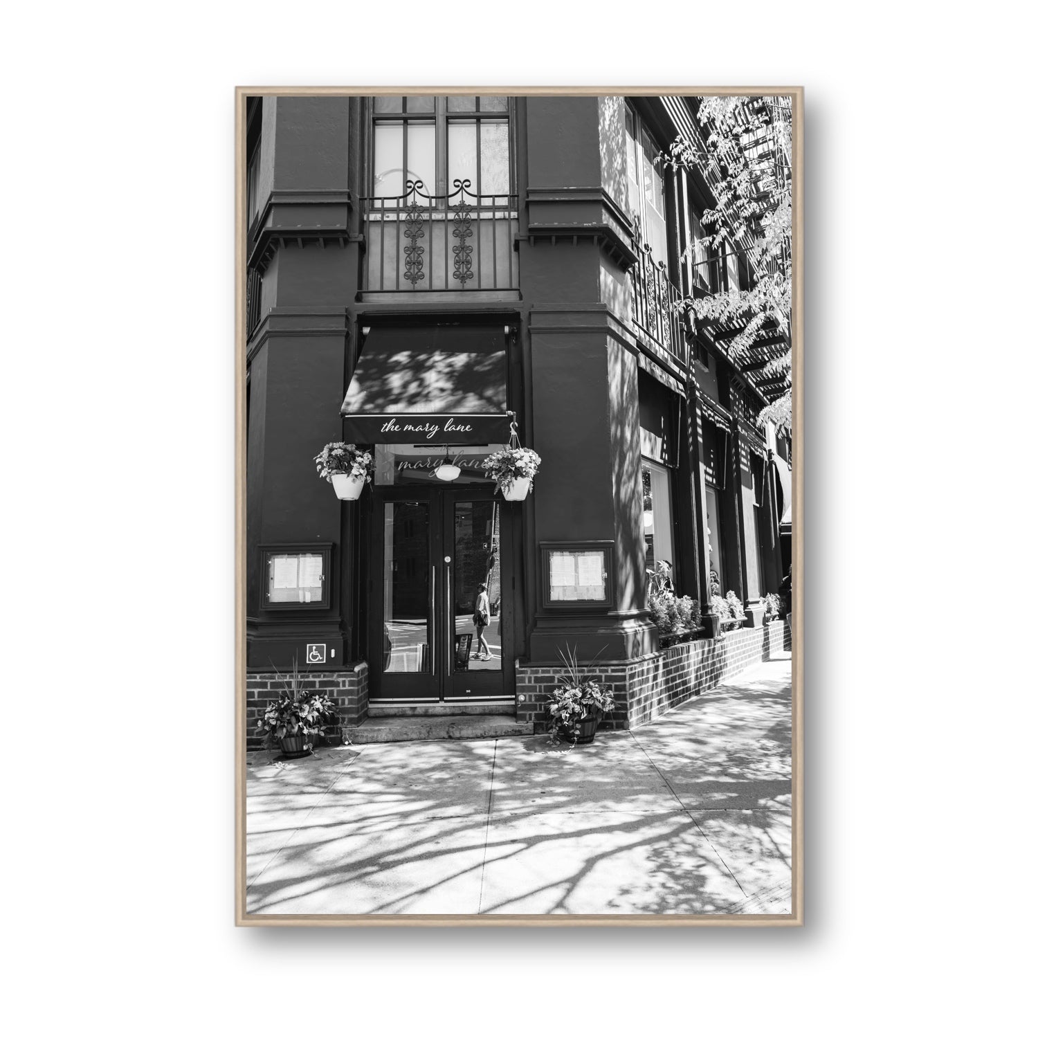 Mary's Corner fine art print, New York, United States, Statement, Natural Oak Float Frame, Fine Art Canvas