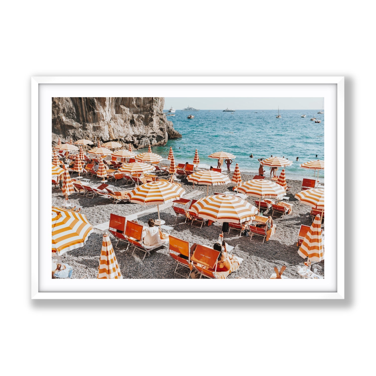 Mango Sorbet fine art print, Positano, Italy, Gallery, White Frame · Matboard, Fine Art Print