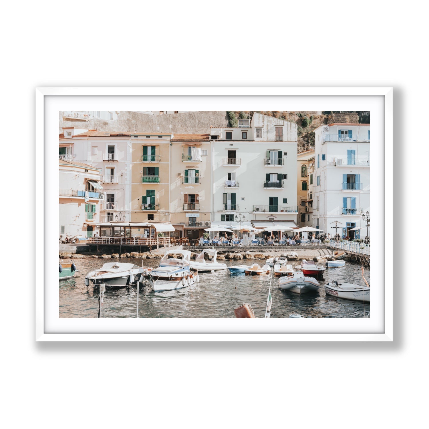 L'Insenatura fine art print, Sorrento, Italy, Gallery, White Frame · Matboard, Fine Art Print