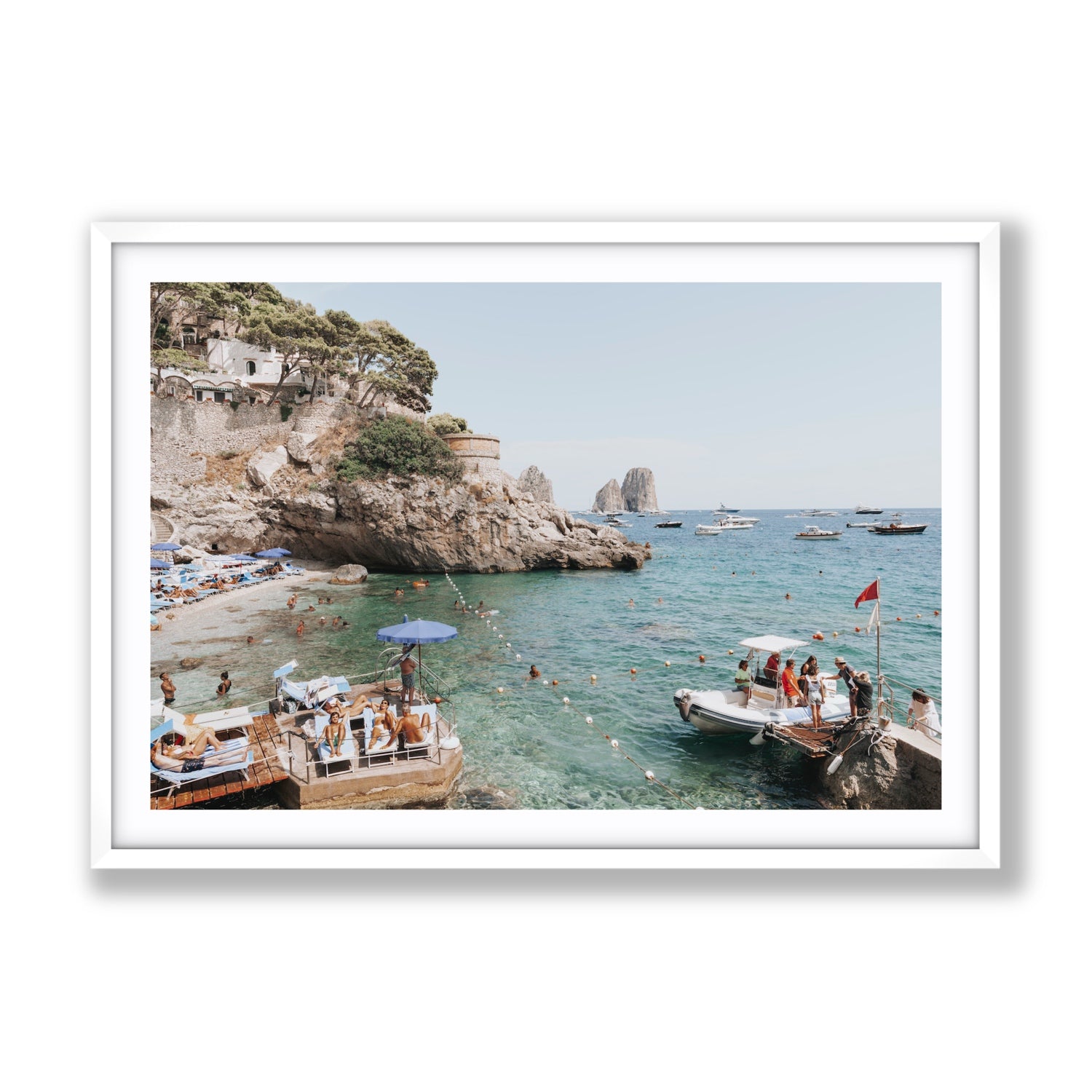 Torre Saracena fine art print, Capri, Italy, Gallery, White Frame · Matboard, Fine Art Print