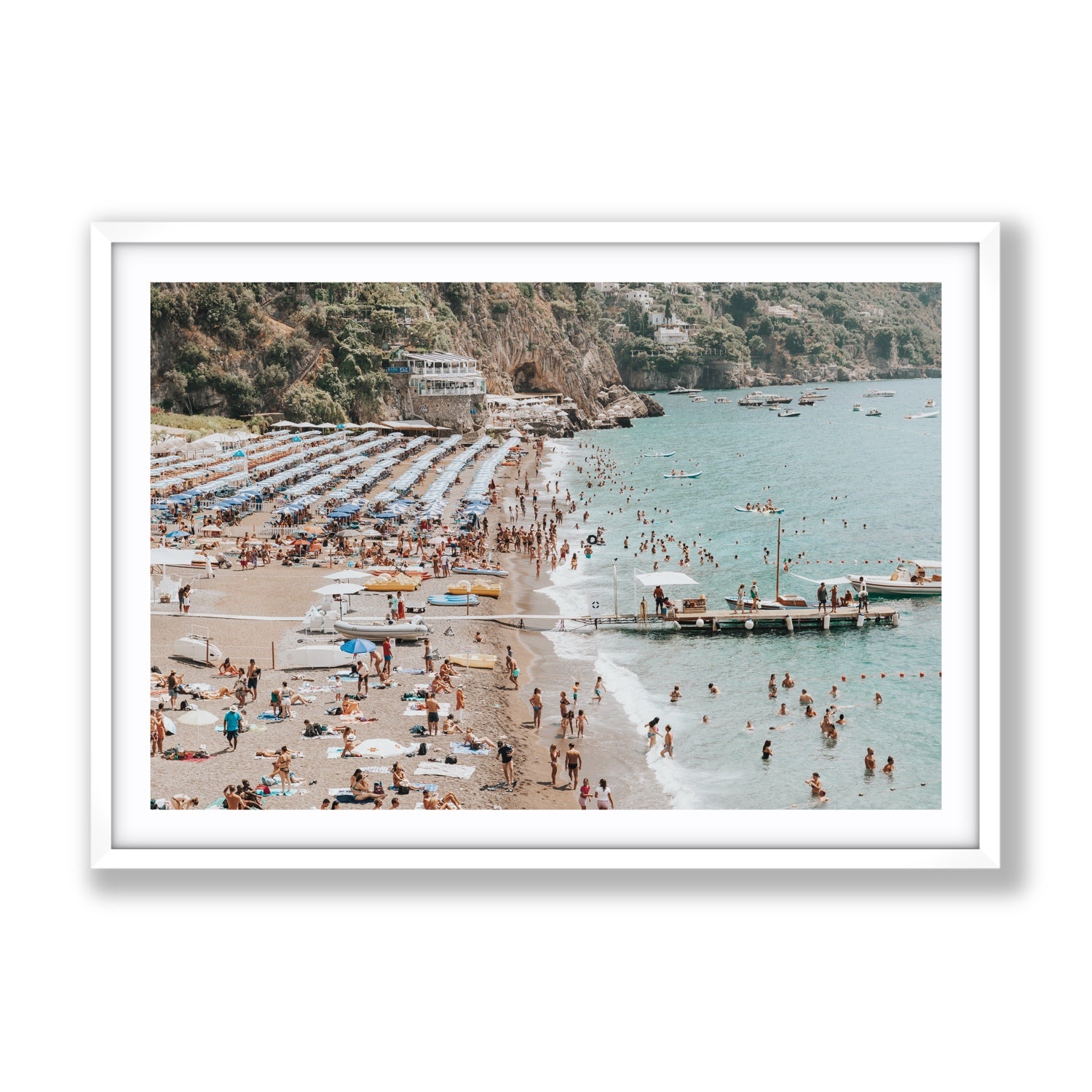Vista Costiera fine art print, Positano, Italy, Gallery, White Frame · Matboard, Fine Art Print