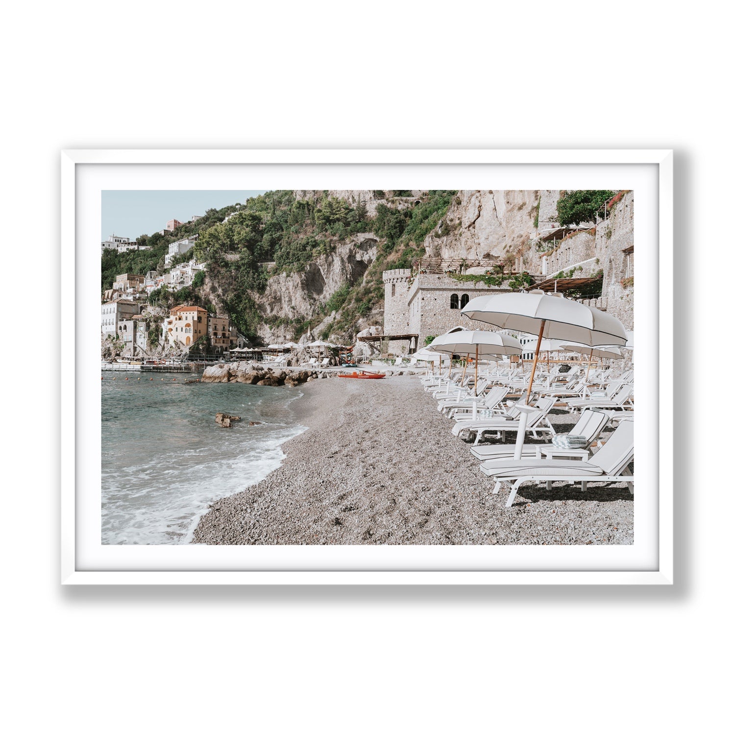 Borgo Santandrea fine art print, Amalfi, Italy, Gallery, White Frame · Matboard, Fine Art Print
