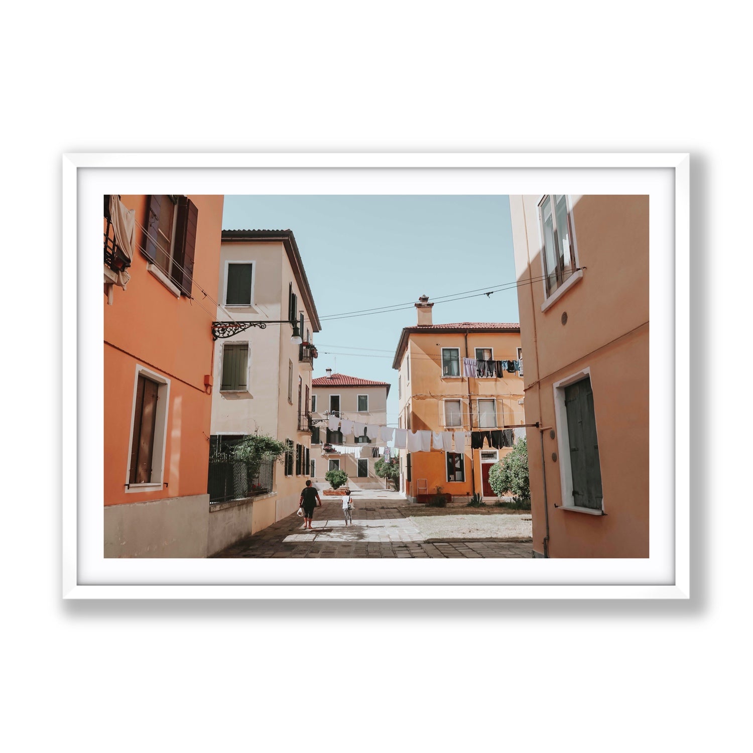 Giorgia Boscolo Venice Italian wall art Gallery fine art print in white frame with matboard