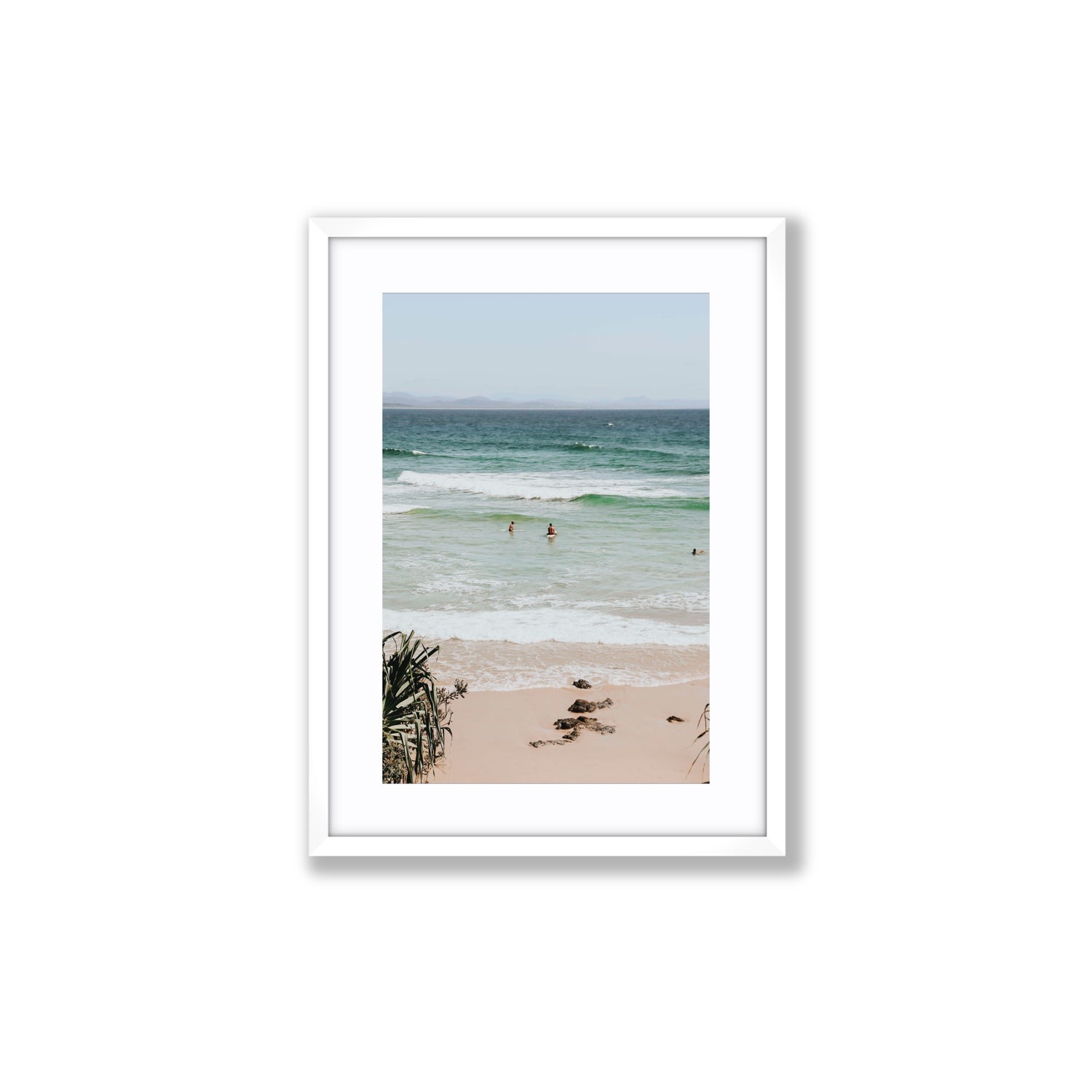 Lets Go Trippin' fine art print, Byron Bay, Australia, Medium, White Frame · Matboard, Fine Art Print