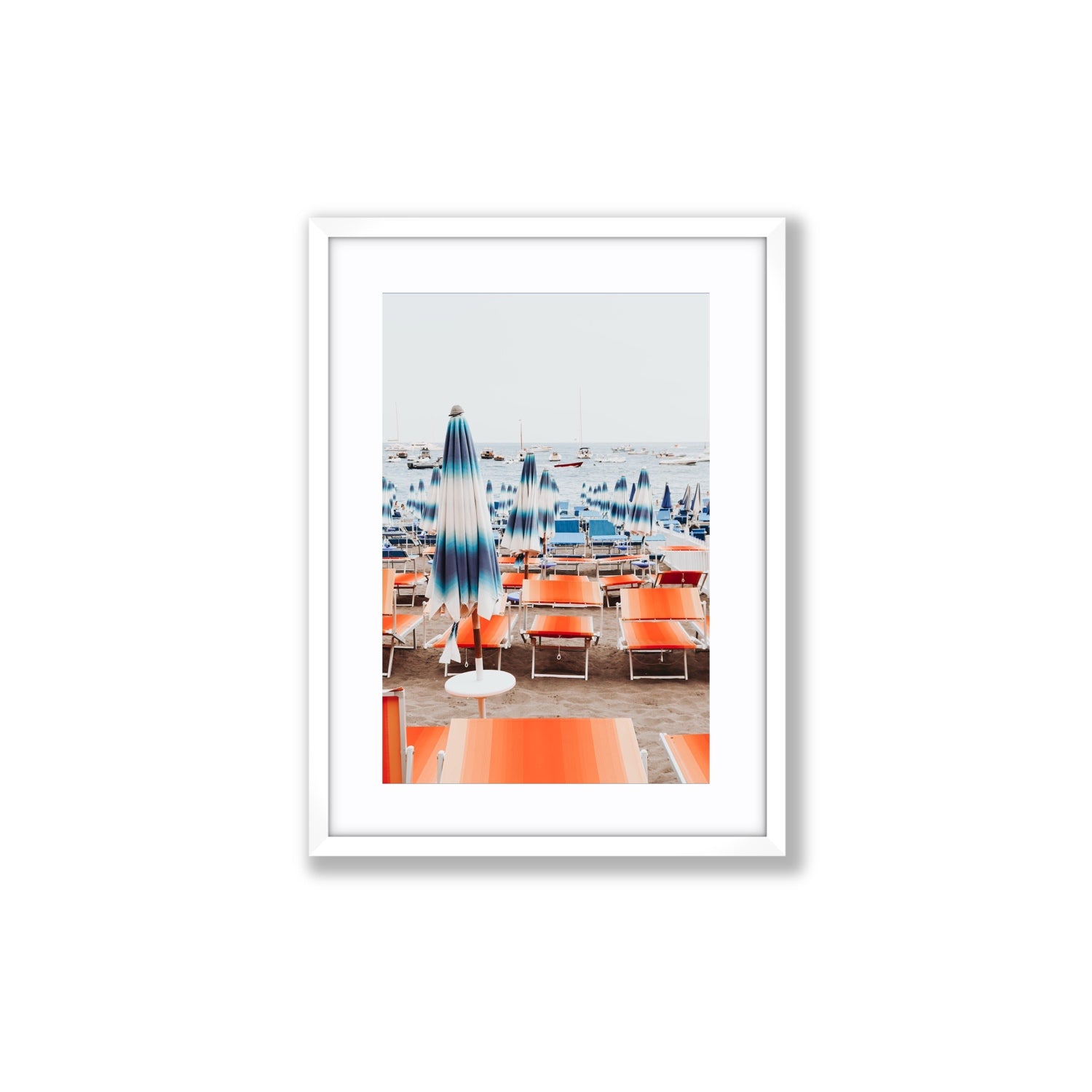 Orange Crush fine art print, Positano, Italy, Medium, White Frame · Matboard, Fine Art Print