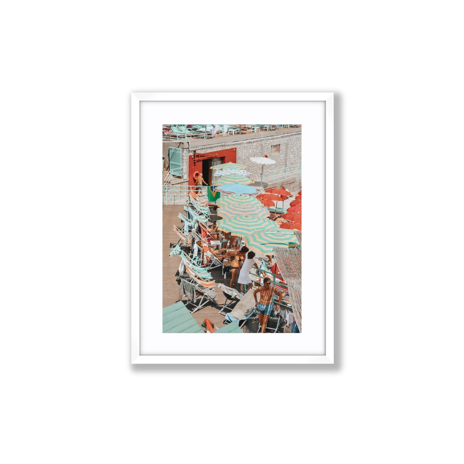 Colourful Canopy fine art print, Capri, Italy, Medium, White Frame · Matboard, Fine Art Print