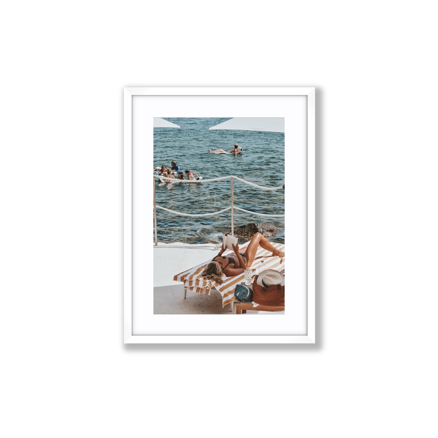 Cloud Nine Tuscany Italian decor wall art Medium fine art print in white frame with matboard
