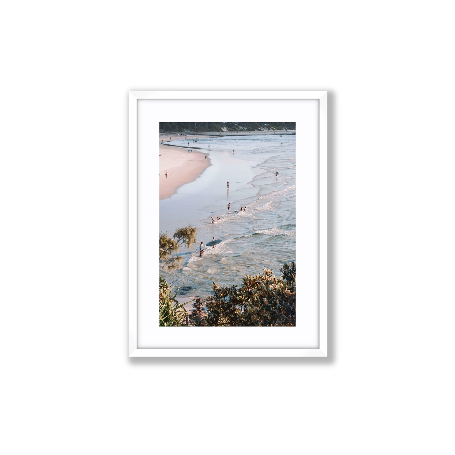 Healing Waters fine art print, Byron Bay, Australia, Medium, White Frame · Matboard, Fine Art Print