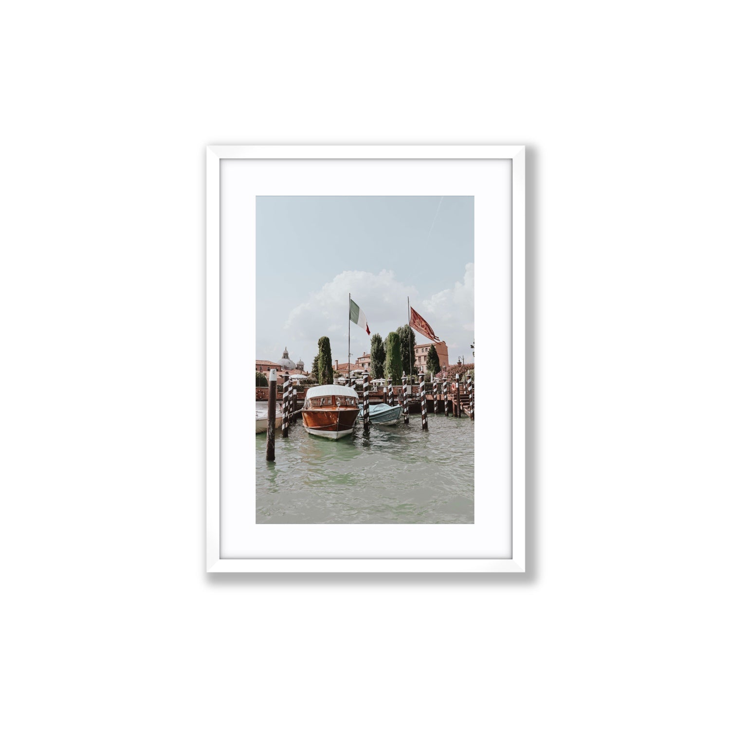 Cipriani Venice wall art Medium fine art print in white frame with matboard
