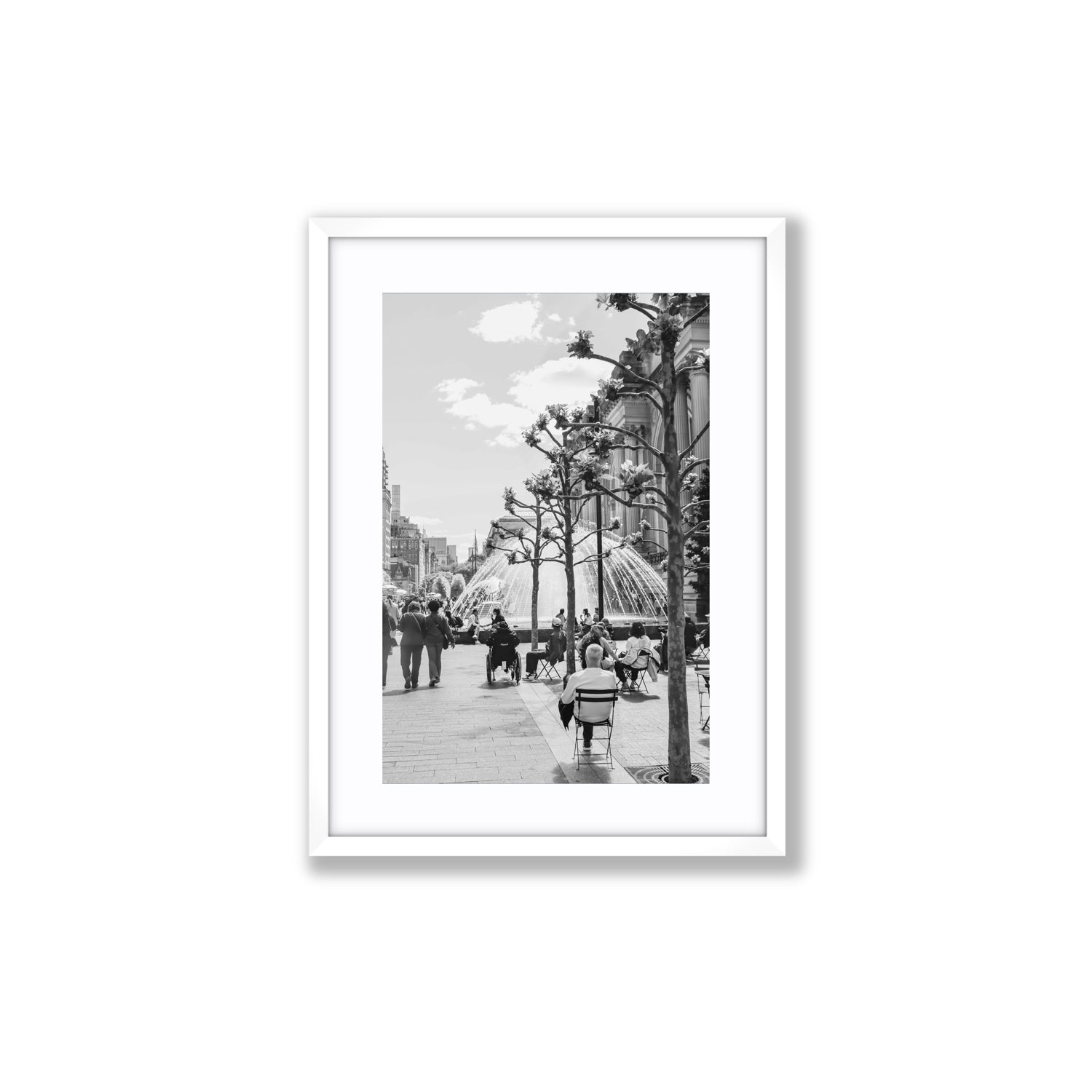 Luminary Noir New York NYC Black & White wall art Medium fine art print in white frame with matboard