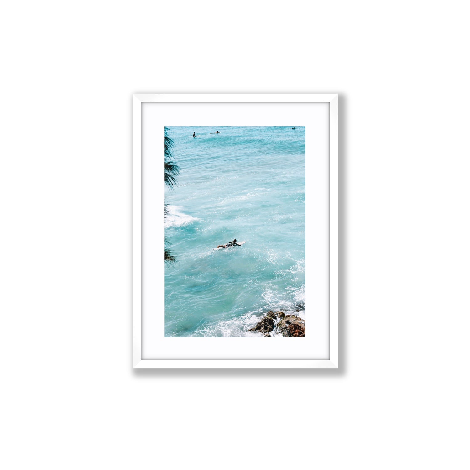 Blue Crush fine art print, Byron Bay, Australia, Medium, White Frame · Matboard, Fine Art Print