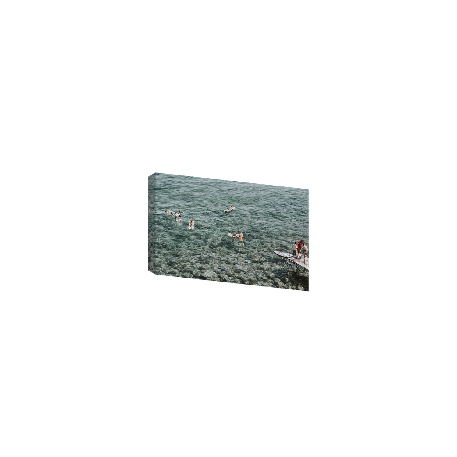 Having A Whale Of A Time Tuscany coastal wall art Small stretched canvas print