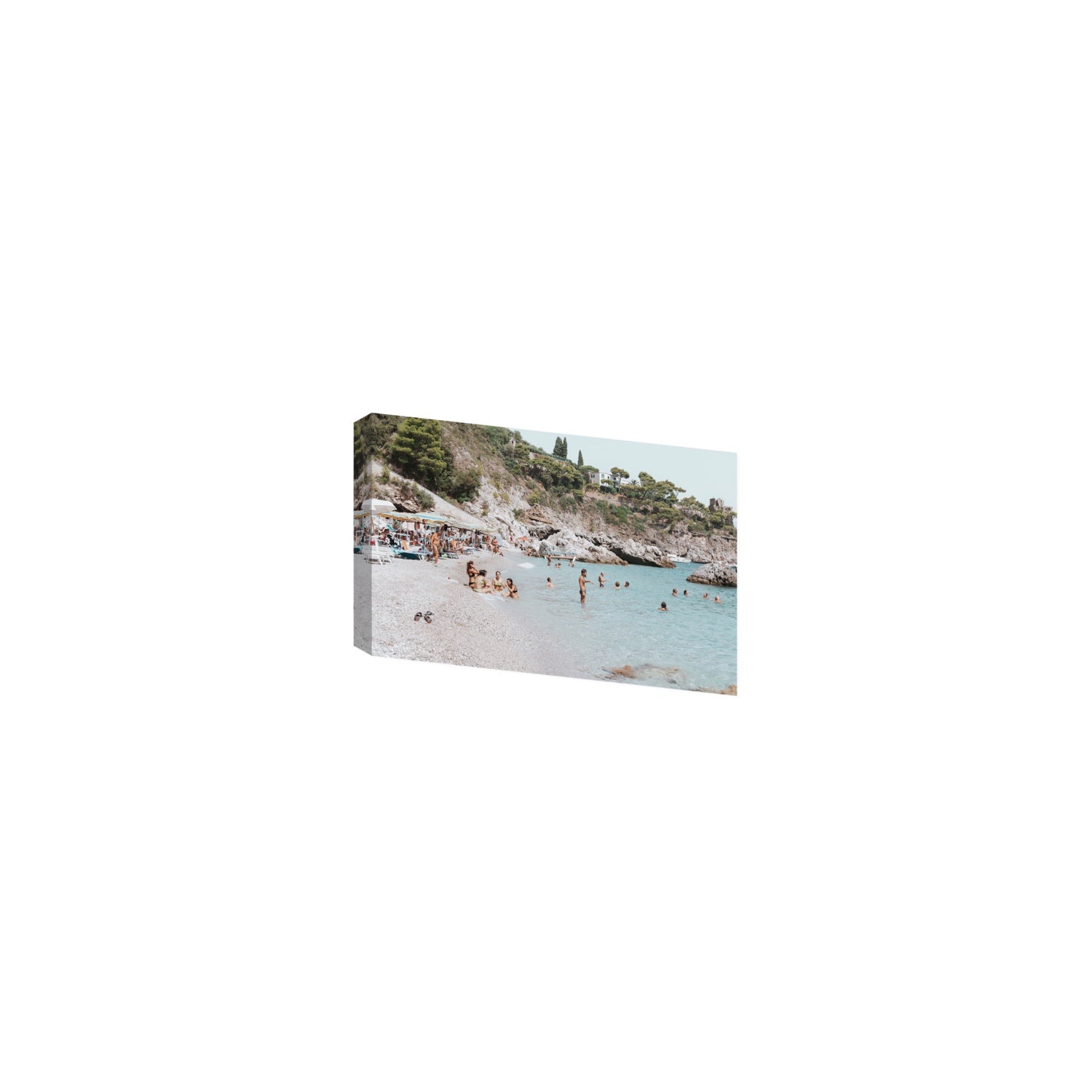 La Vacanza Amalfi Mediterranean wall art Small stretched canvas print