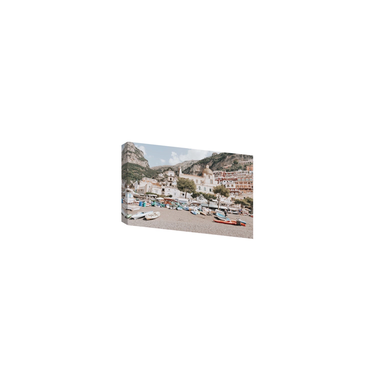 Pastel Paradise fine art print, Positano, Italy, Small, Stretched Canvas
