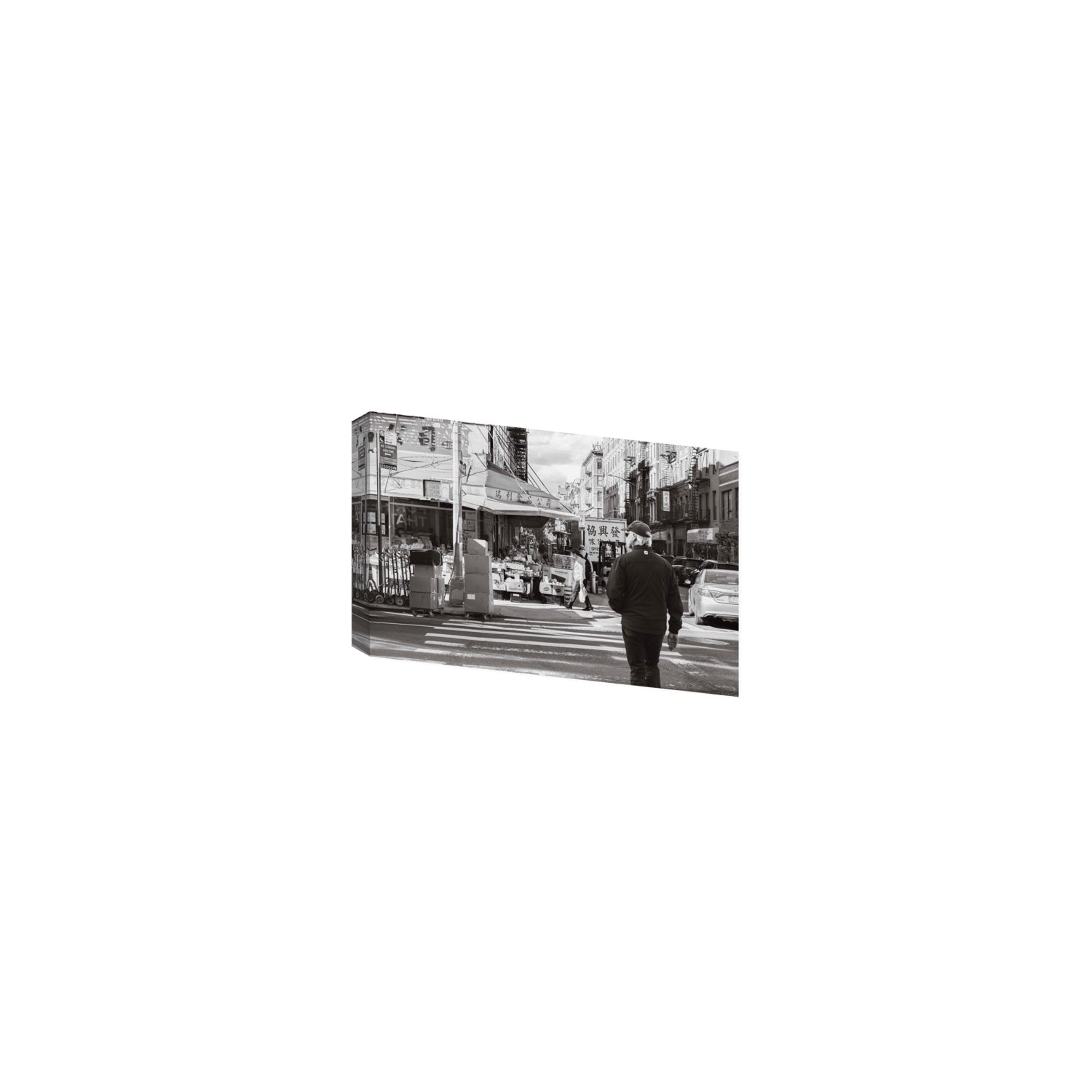 Chinatown New York NYC Street wall art Small stretched canvas print