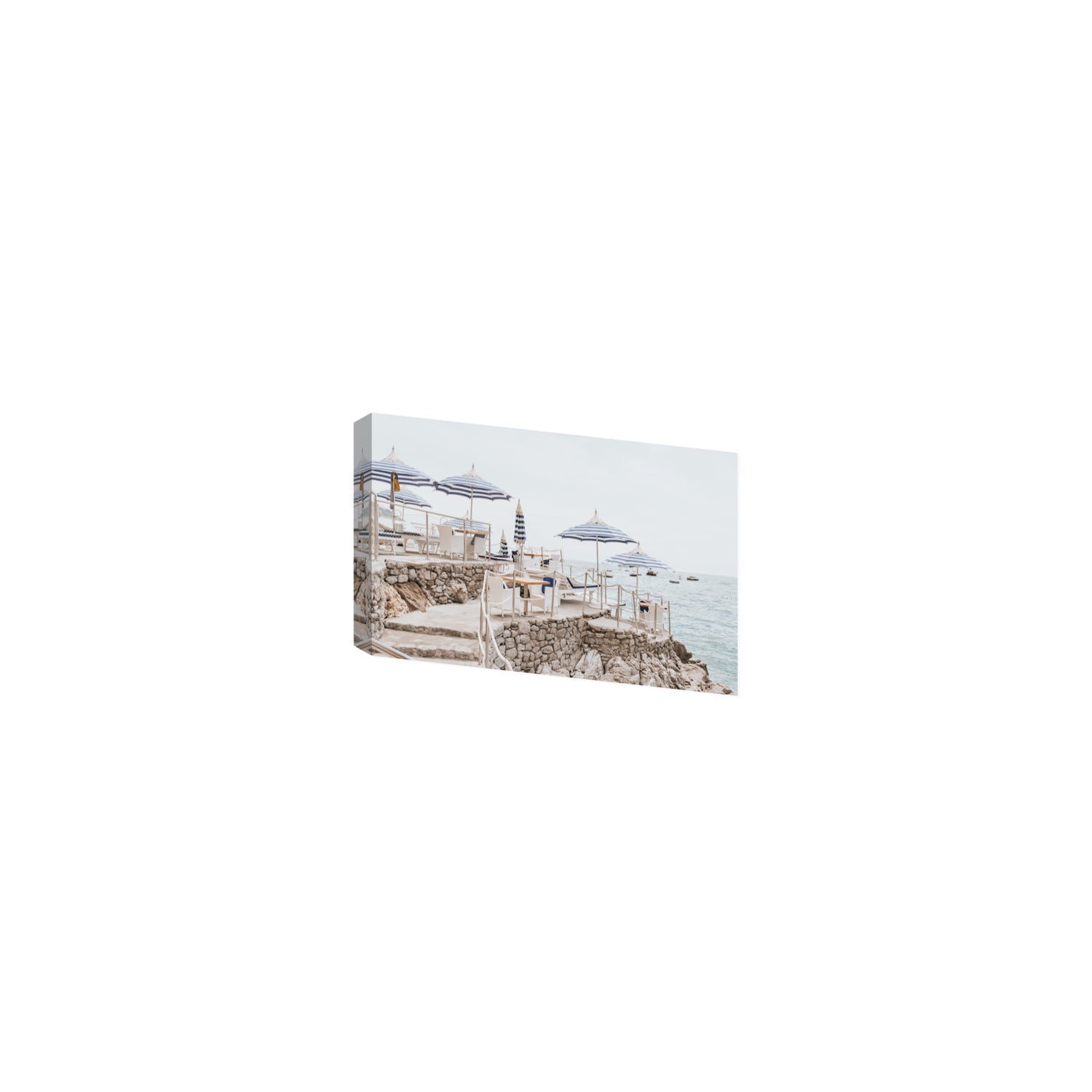 Ombrelloni fine art print, Positano, Italy, Small, Stretched Canvas