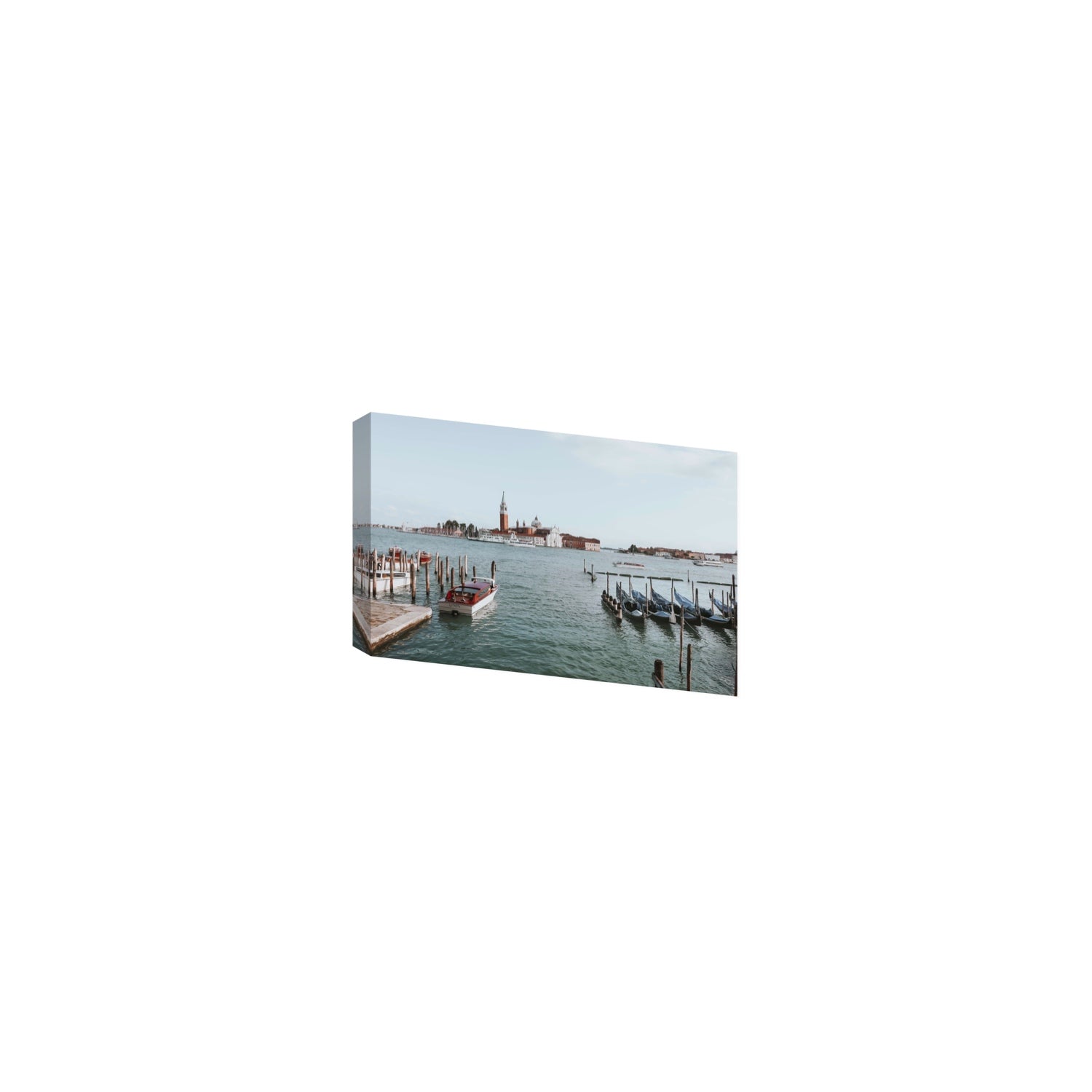 Venetian Waterscape Venice Italian art print Small stretched canvas print