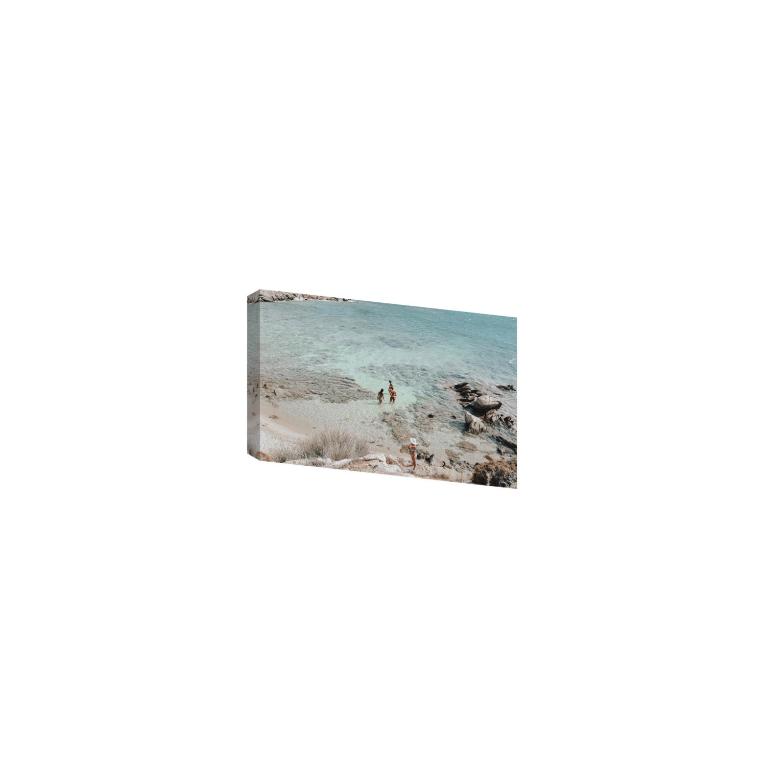 Easy On The Eyes Mykonos Greek island wall art Small stretched canvas print