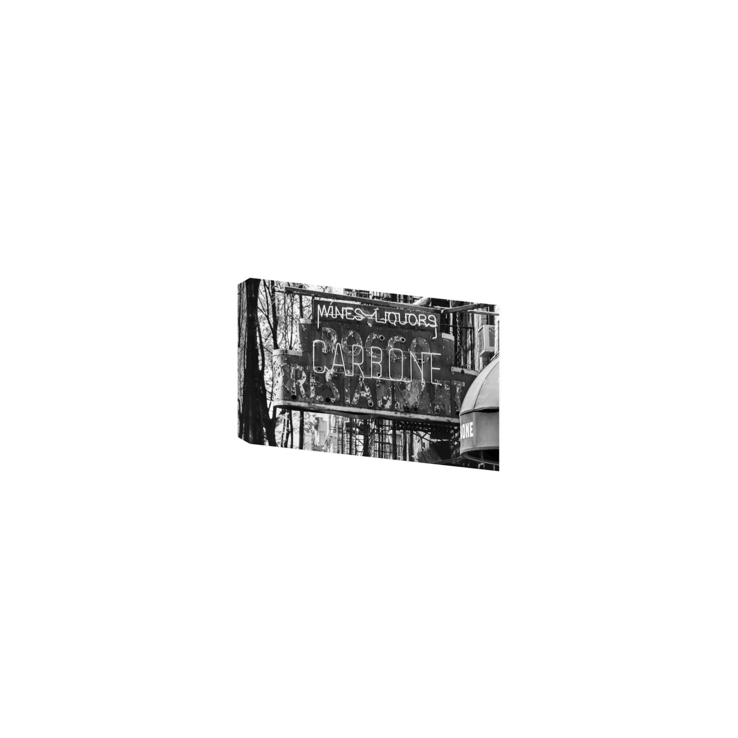 Thompson Street New York NYC Black & White wall art Small stretched canvas print