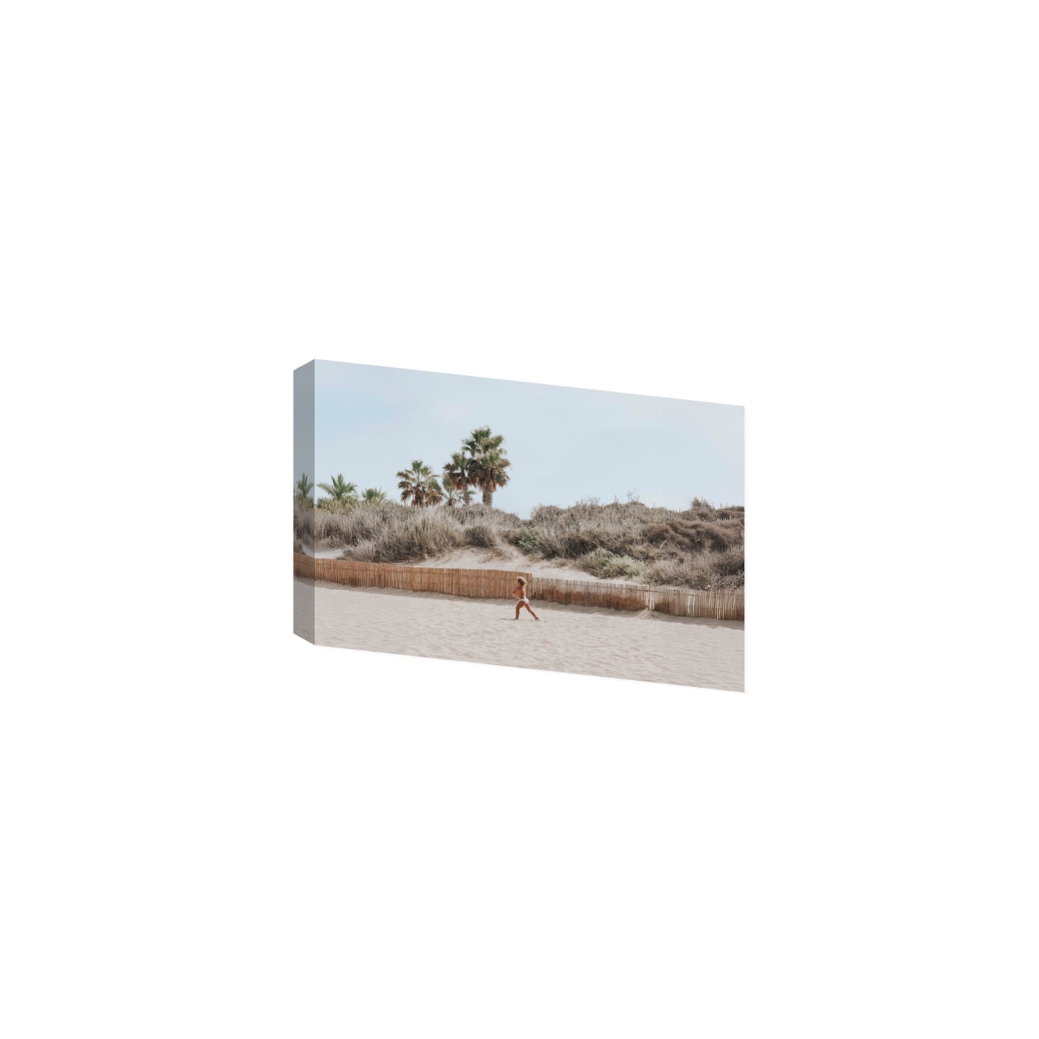 Ragazza Da Spiaggia Puglia beach Italian fine art print Medium stretched canvas print