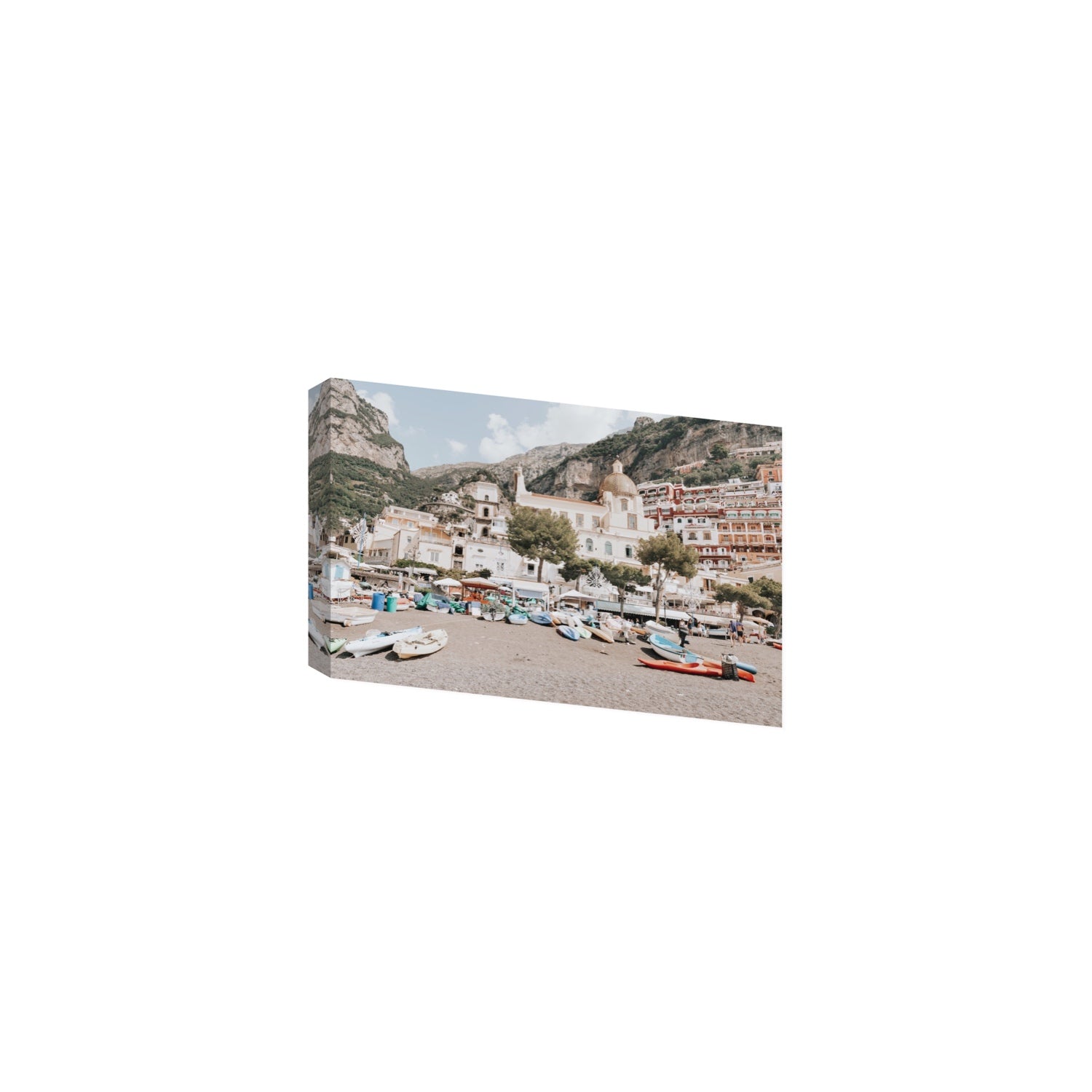 Pastel Paradise fine art print, Positano, Italy, Medium, Stretched Canvas