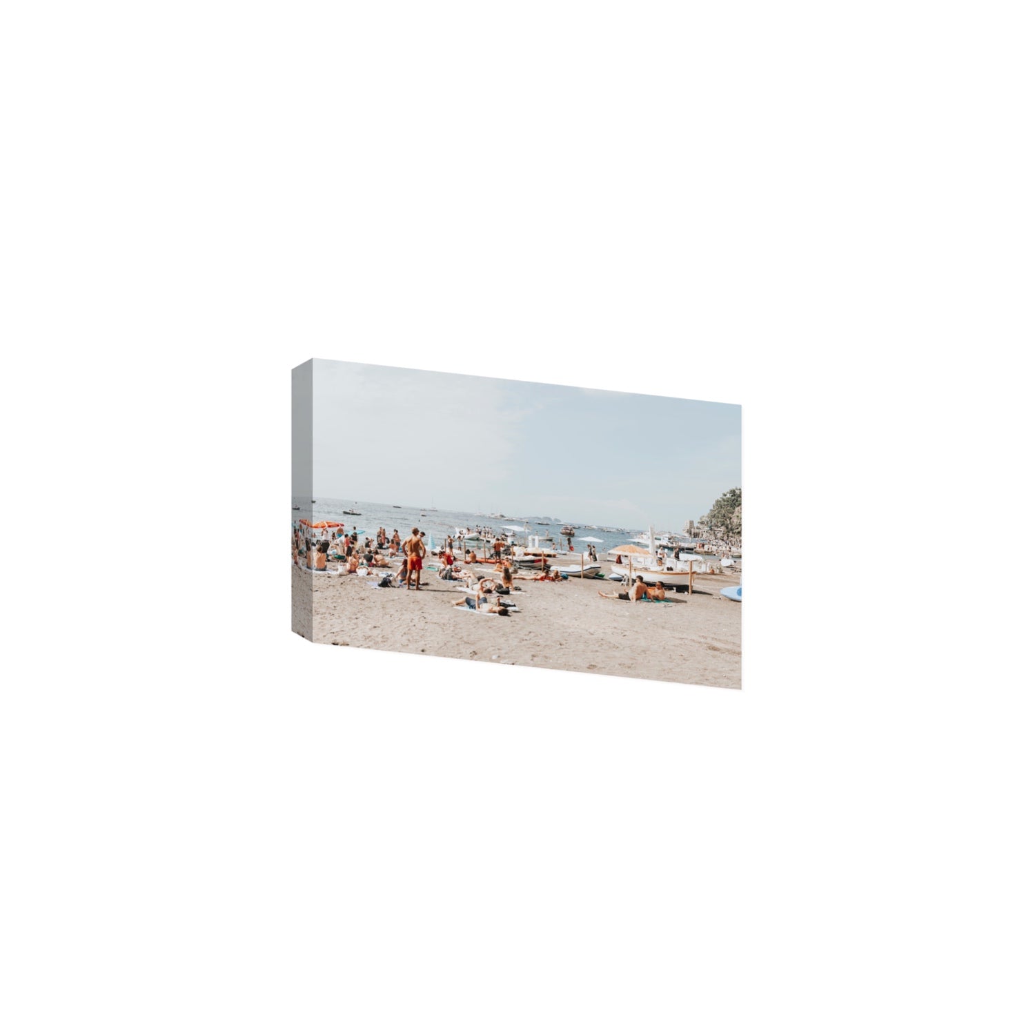 Beachy Vibes fine art print, Positano, Italy, Medium, Stretched Canvas