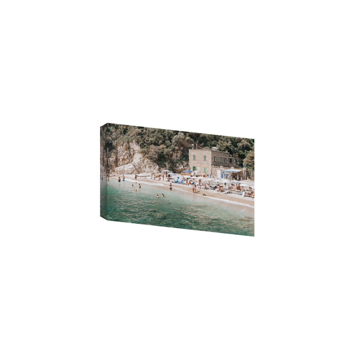 Secluded Sanctuary Nerano Italian Mediterranean decor wall art Medium stretched canvas print
