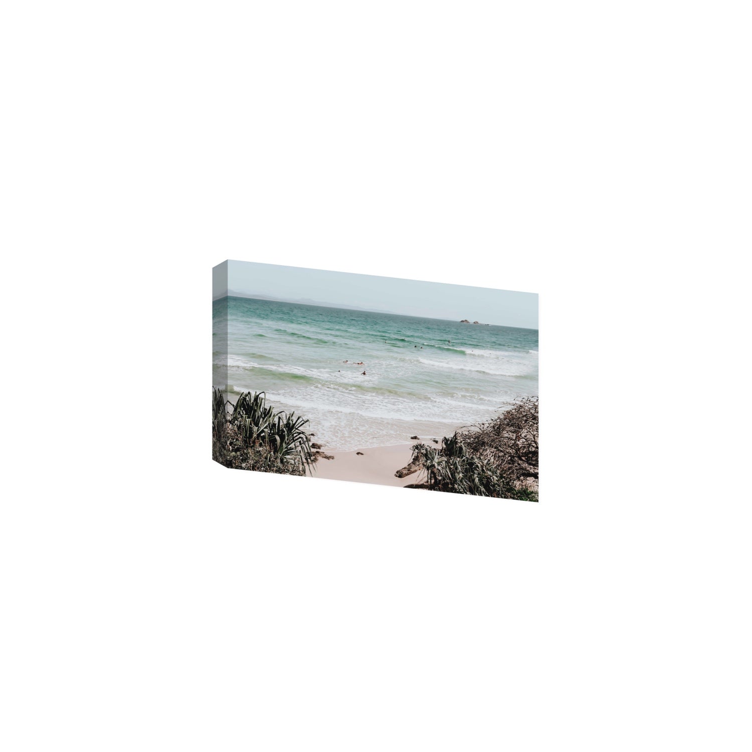 Surf City Byron Bay Surf coastal wall art Medium stretched canvas print