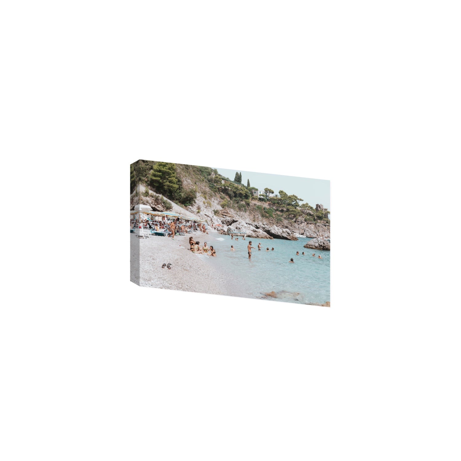 La Vacanza Amalfi Mediterranean wall art Medium stretched canvas print