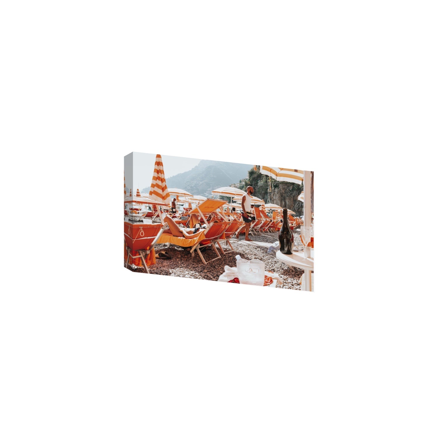 Zesty Shade Positano wall art Medium stretched canvas print