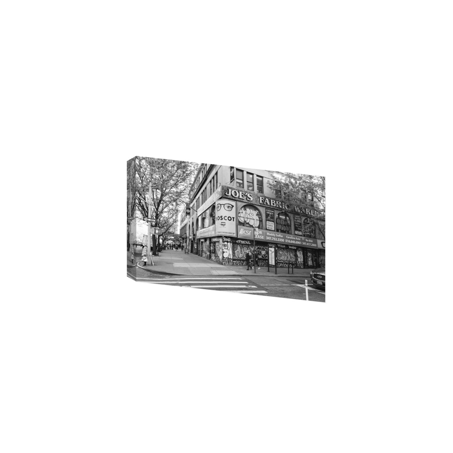 Wall Poetry New York NYC Black & White wall art Medium stretched canvas print