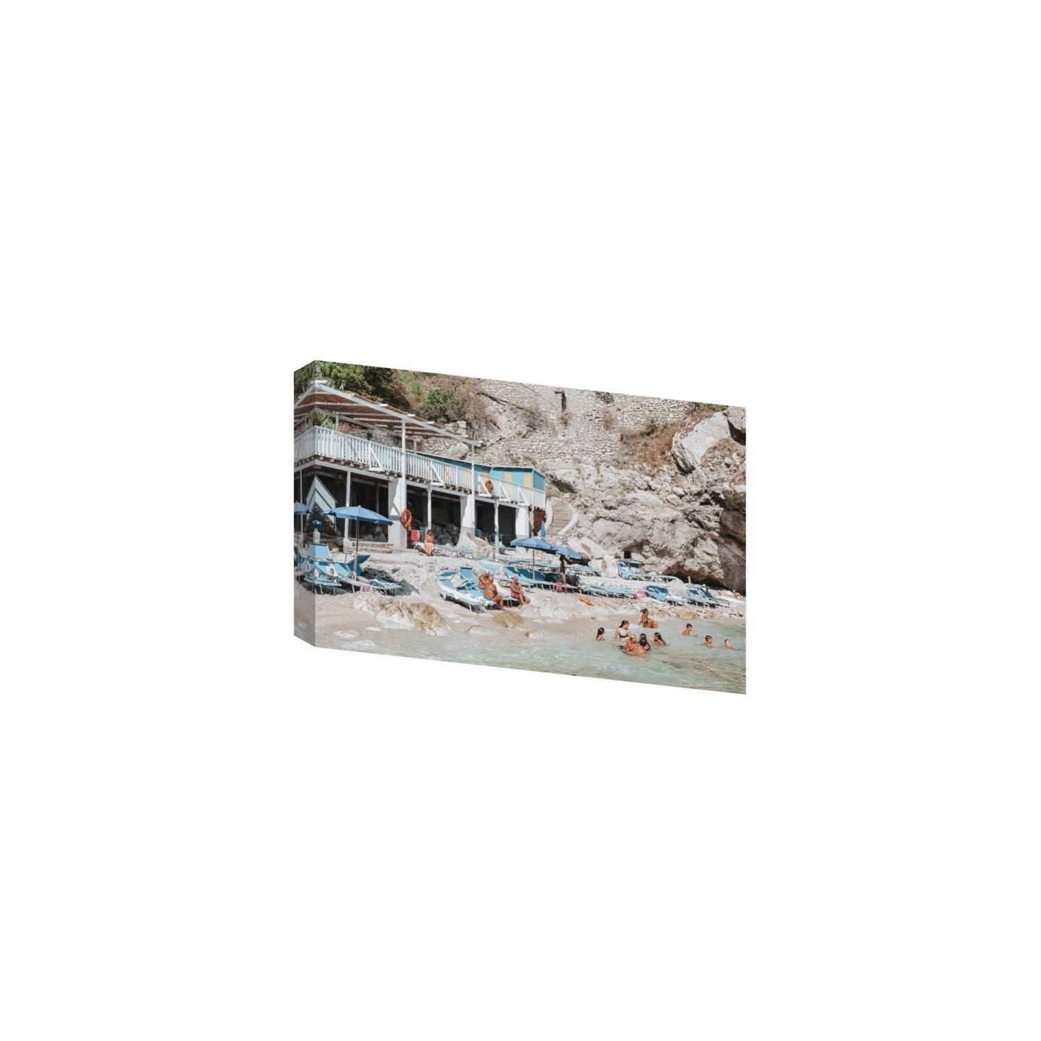 Beachside Bronze fine art print, Capri, Italy, Medium, Stretched Canvas