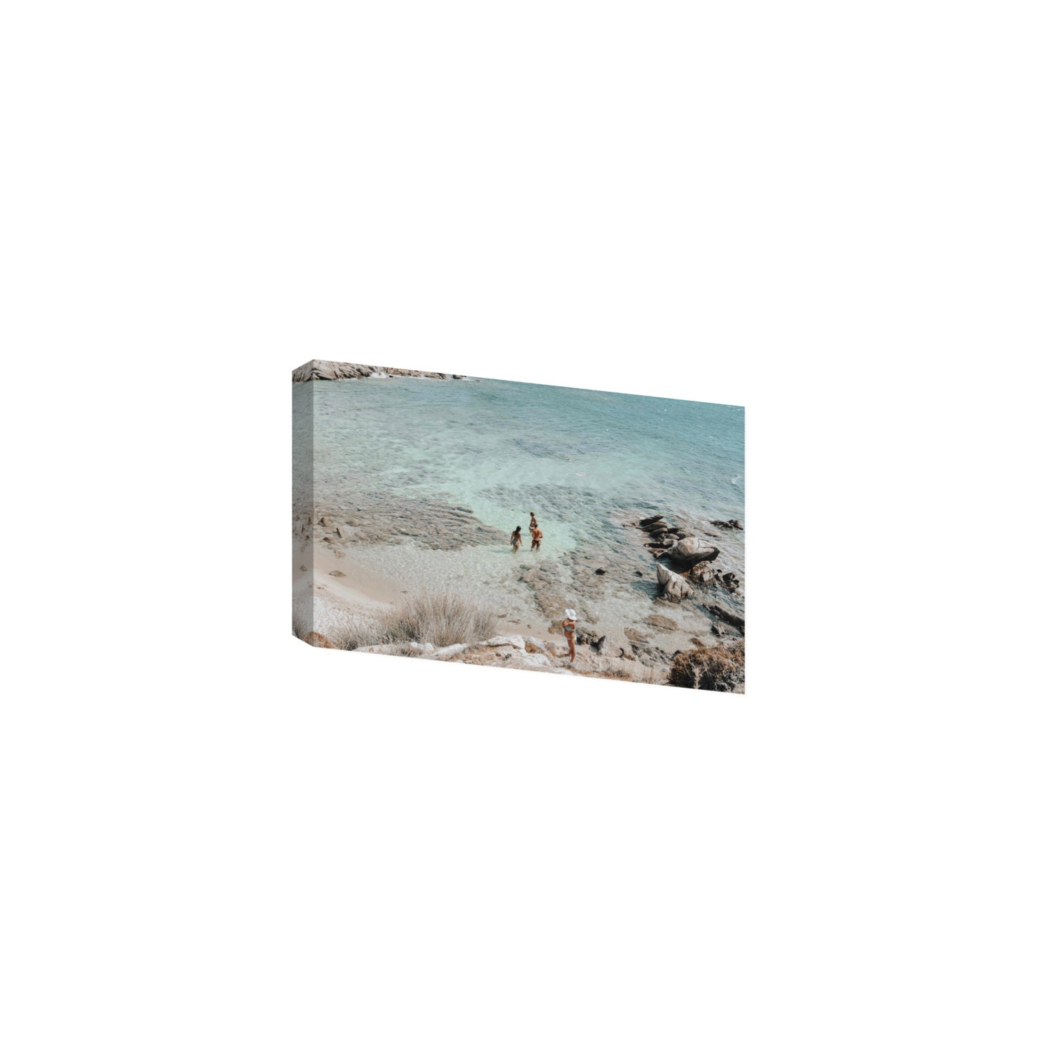 Easy On The Eyes Mykonos Greek island wall art Medium stretched canvas print