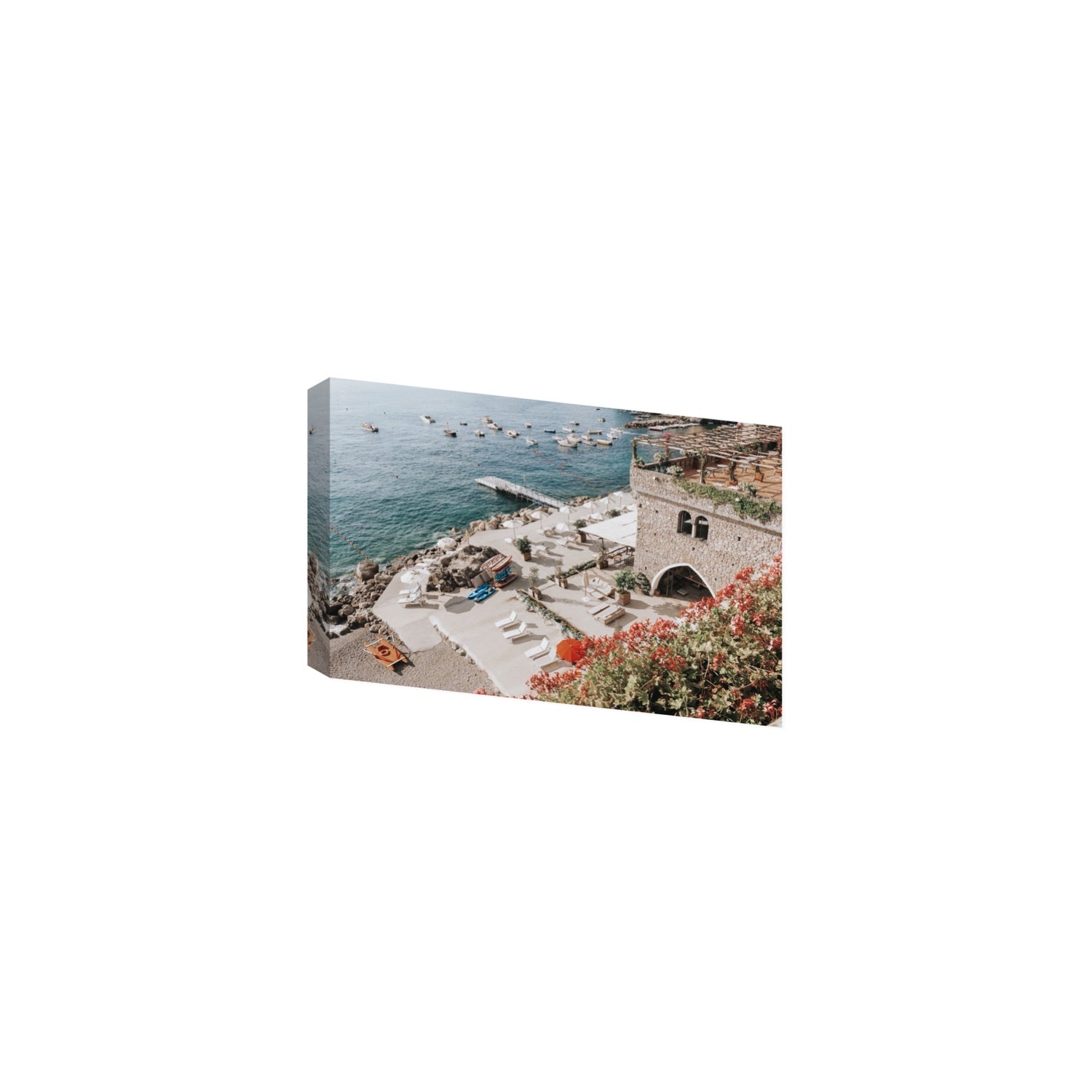 Floral Fortress fine art print, Amalfi, Italy, Medium, Stretched Canvas