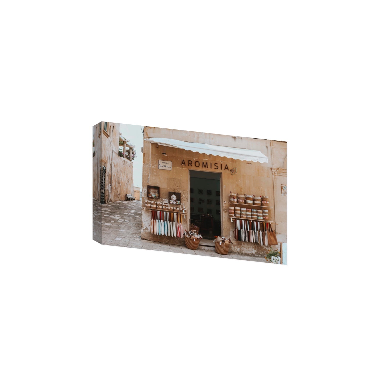 Aromisia Puglia Otranto Italian wall art Large stretched canvas print