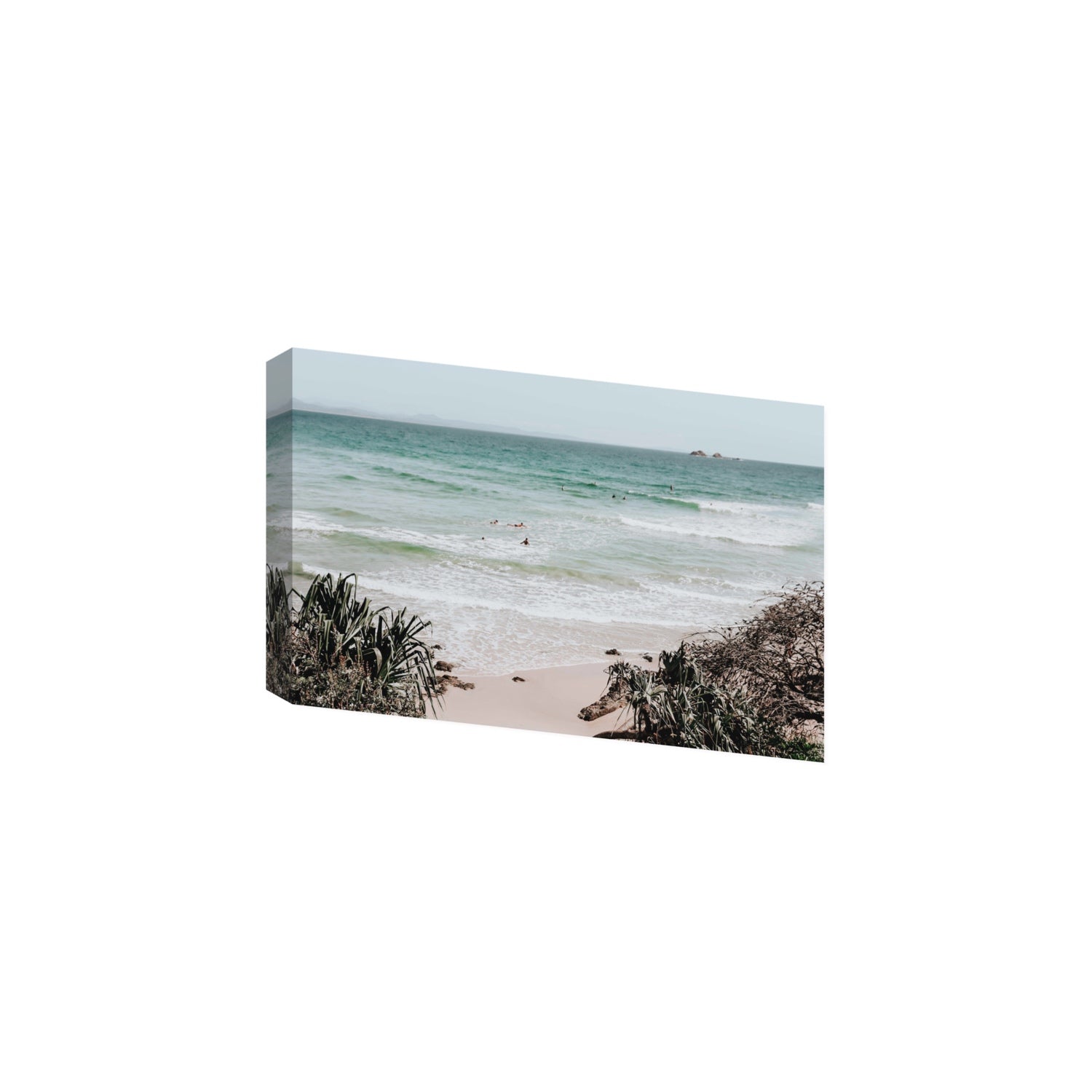 Surf City Byron Bay Surf coastal wall art Large stretched canvas print