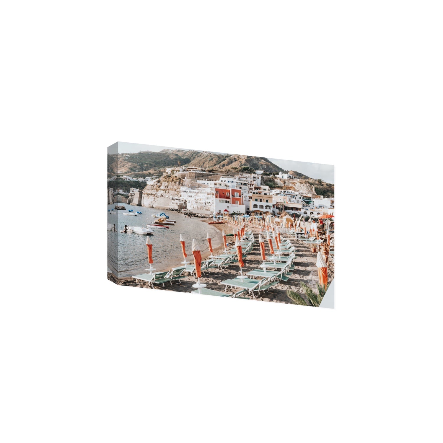 Sole Estivo Ischia Italian coastal wall art Large stretched canvas print