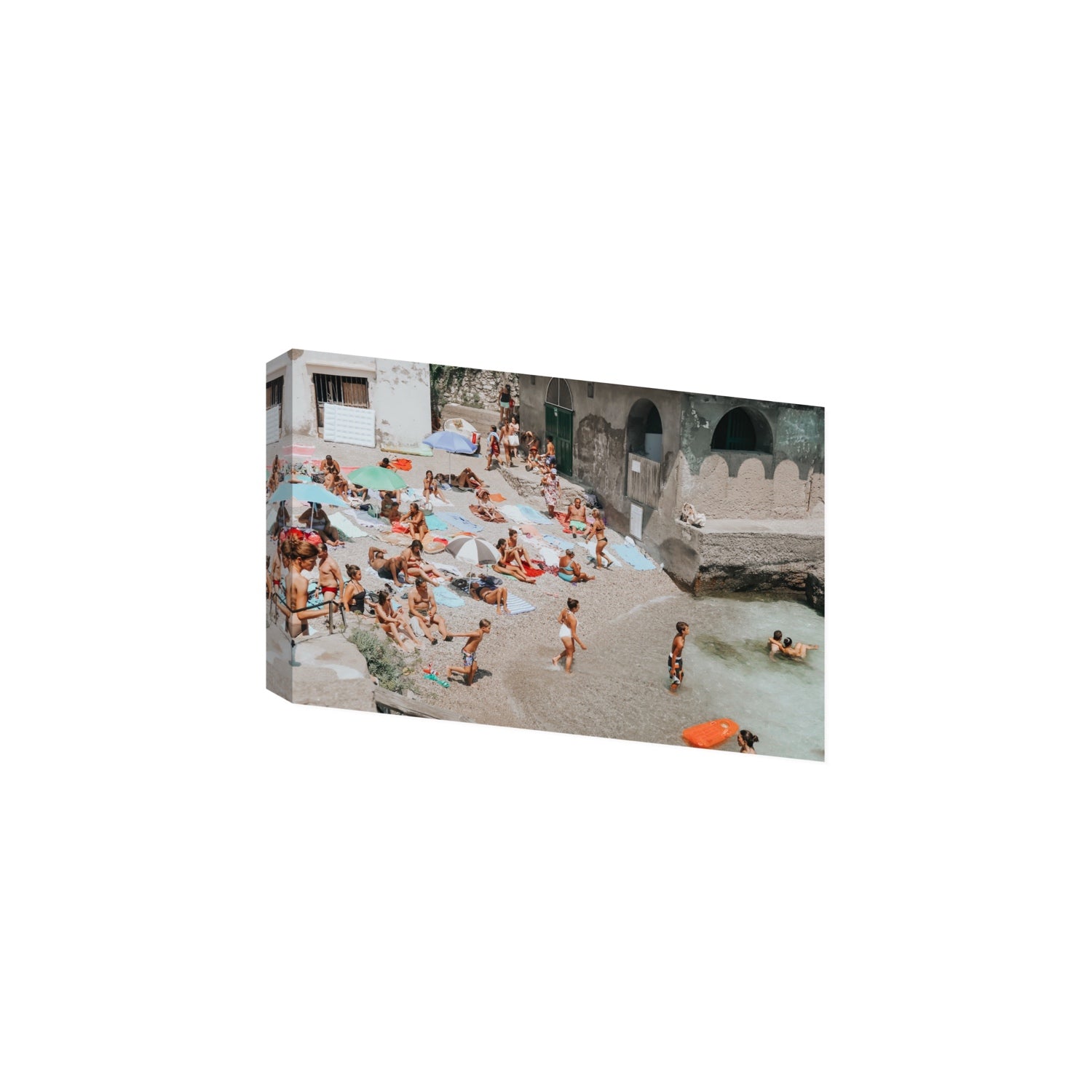 Heatwave Capri beach coastal wall art Large stretched canvas print